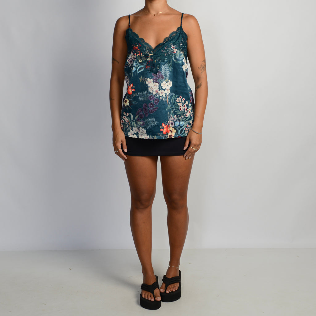 FLORAL SATIN CAMISOLE
