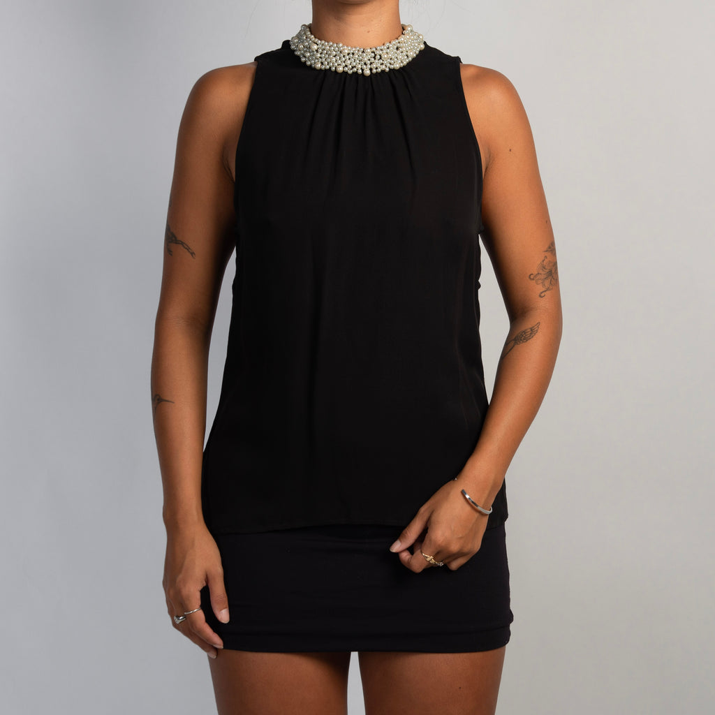 SILK BEADED TOP