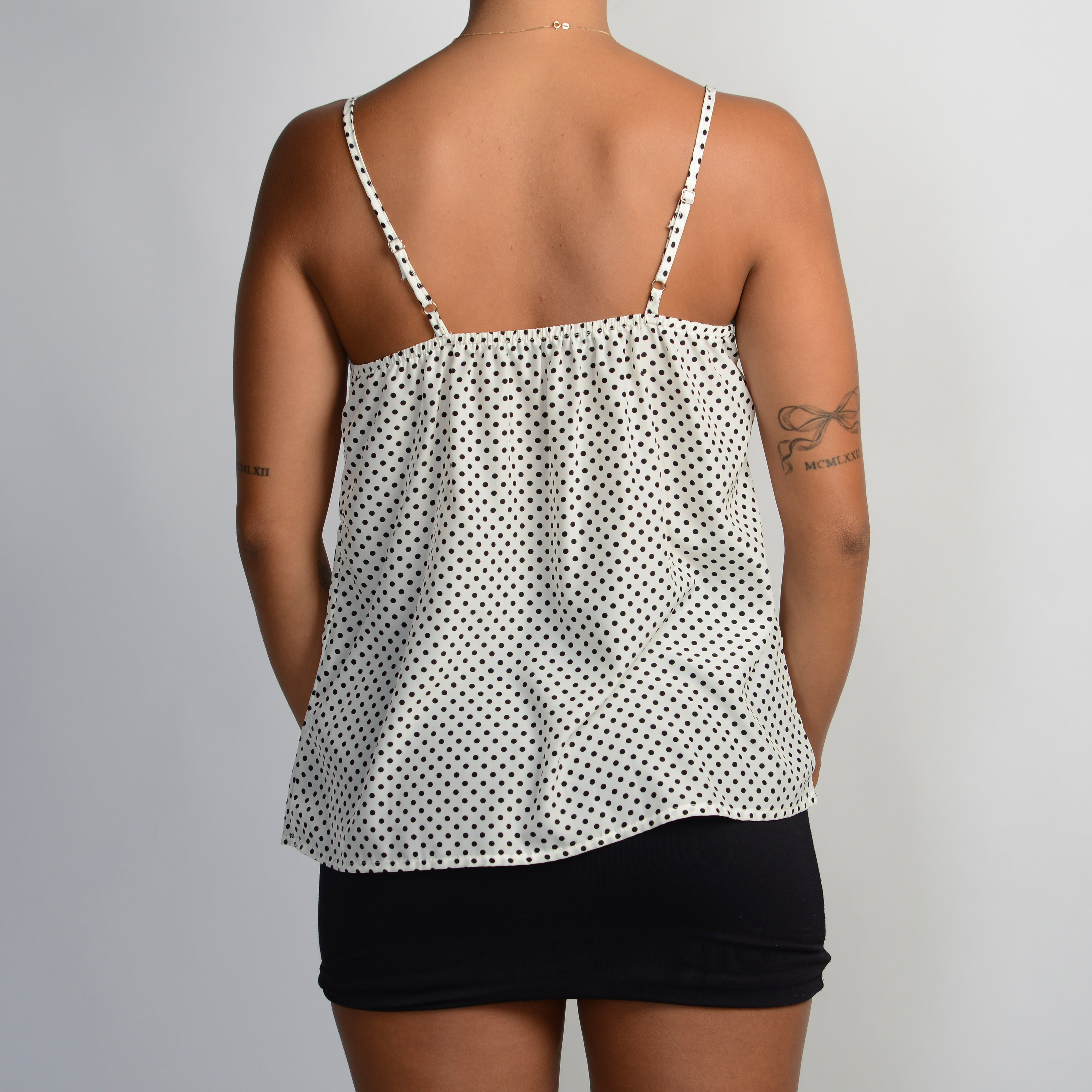 POLKA DOT RUFFLE CAMISOLE