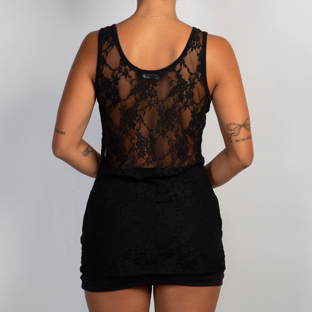 BLACK LACE TANK TOP