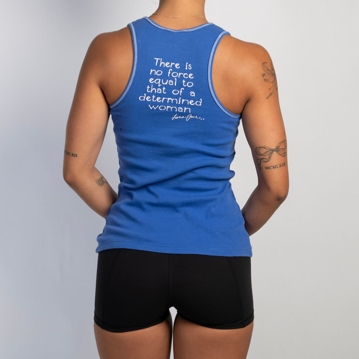BLUE COTTON TANK TOP