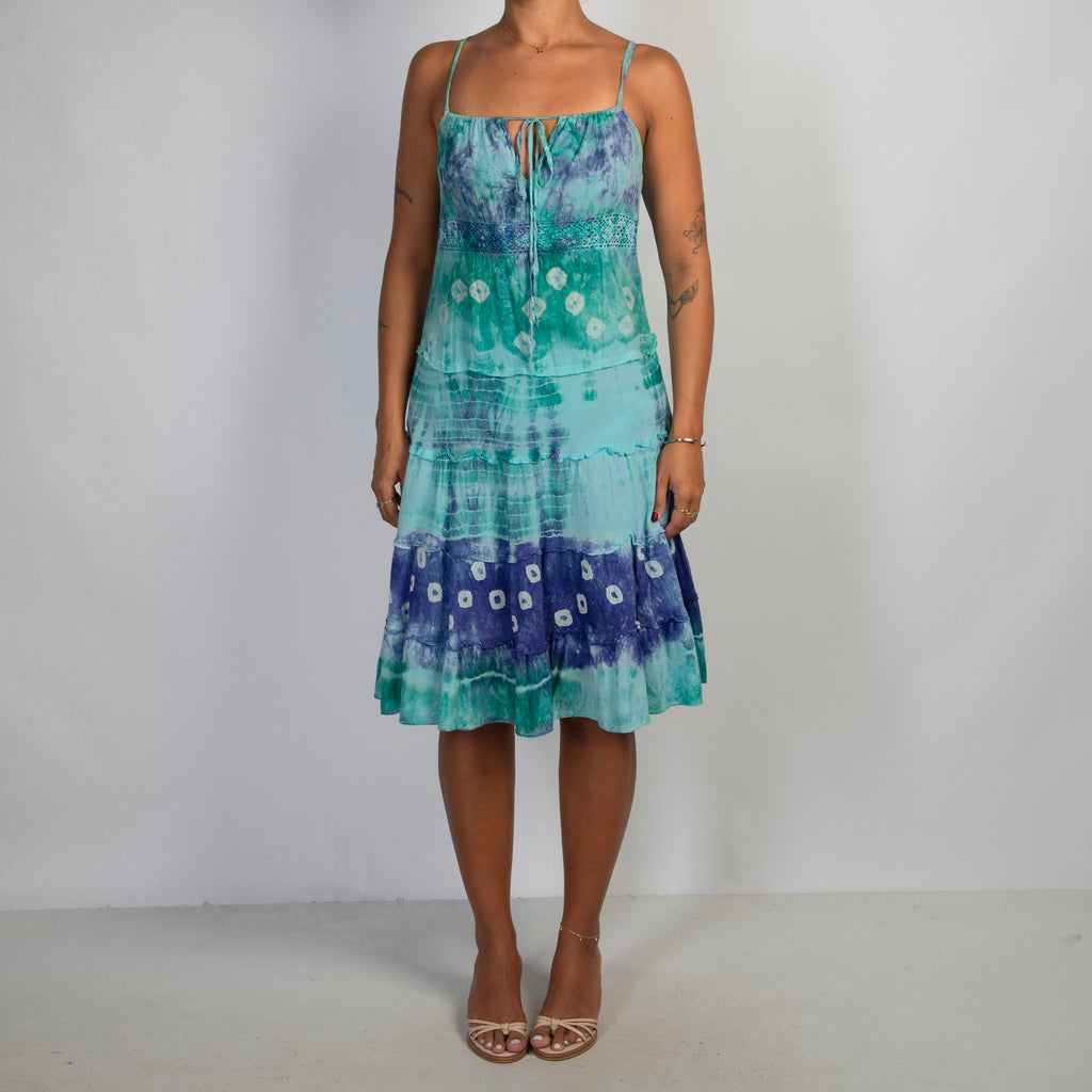 BLUE TIE DYE DRESS