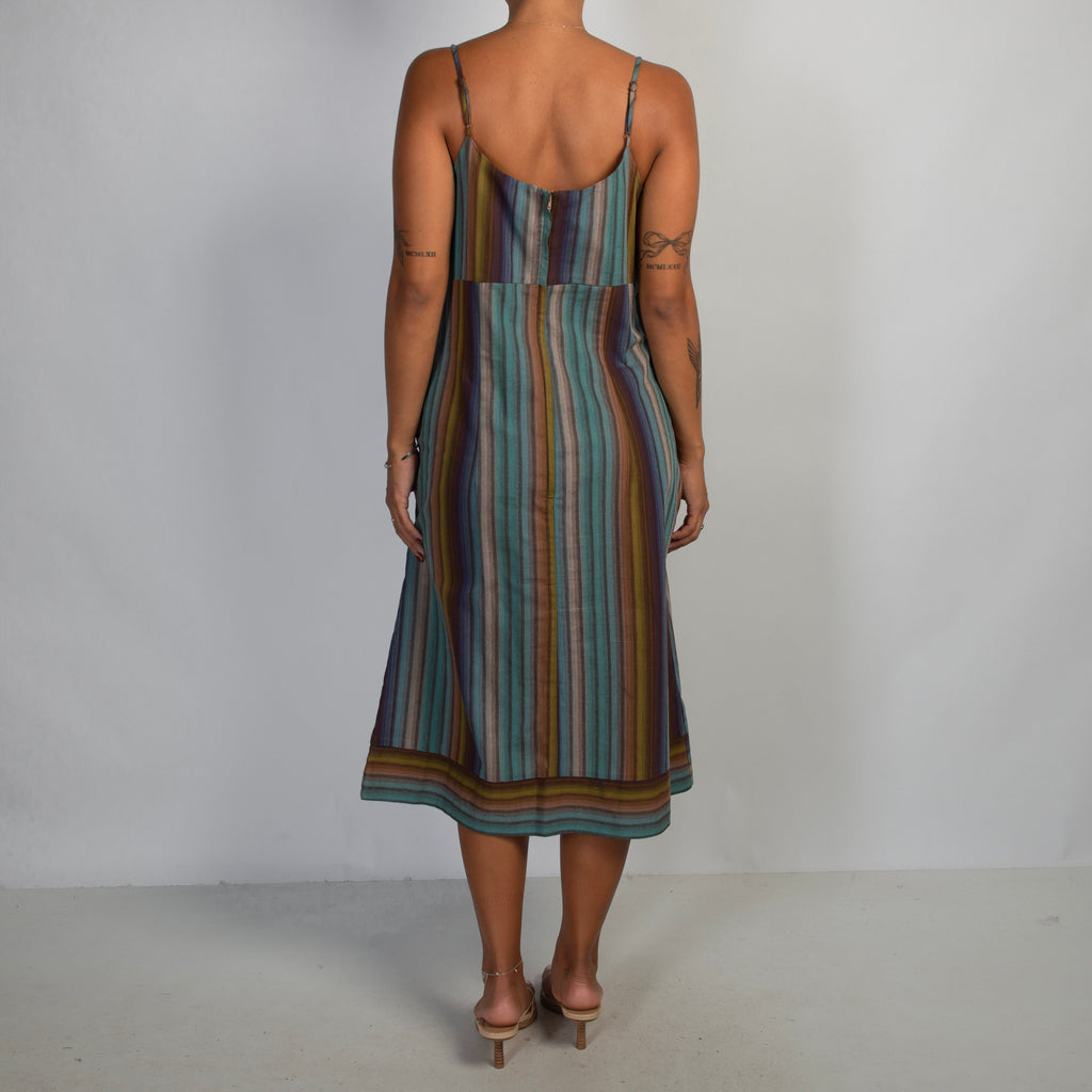 STRIPE MIDI DRESS