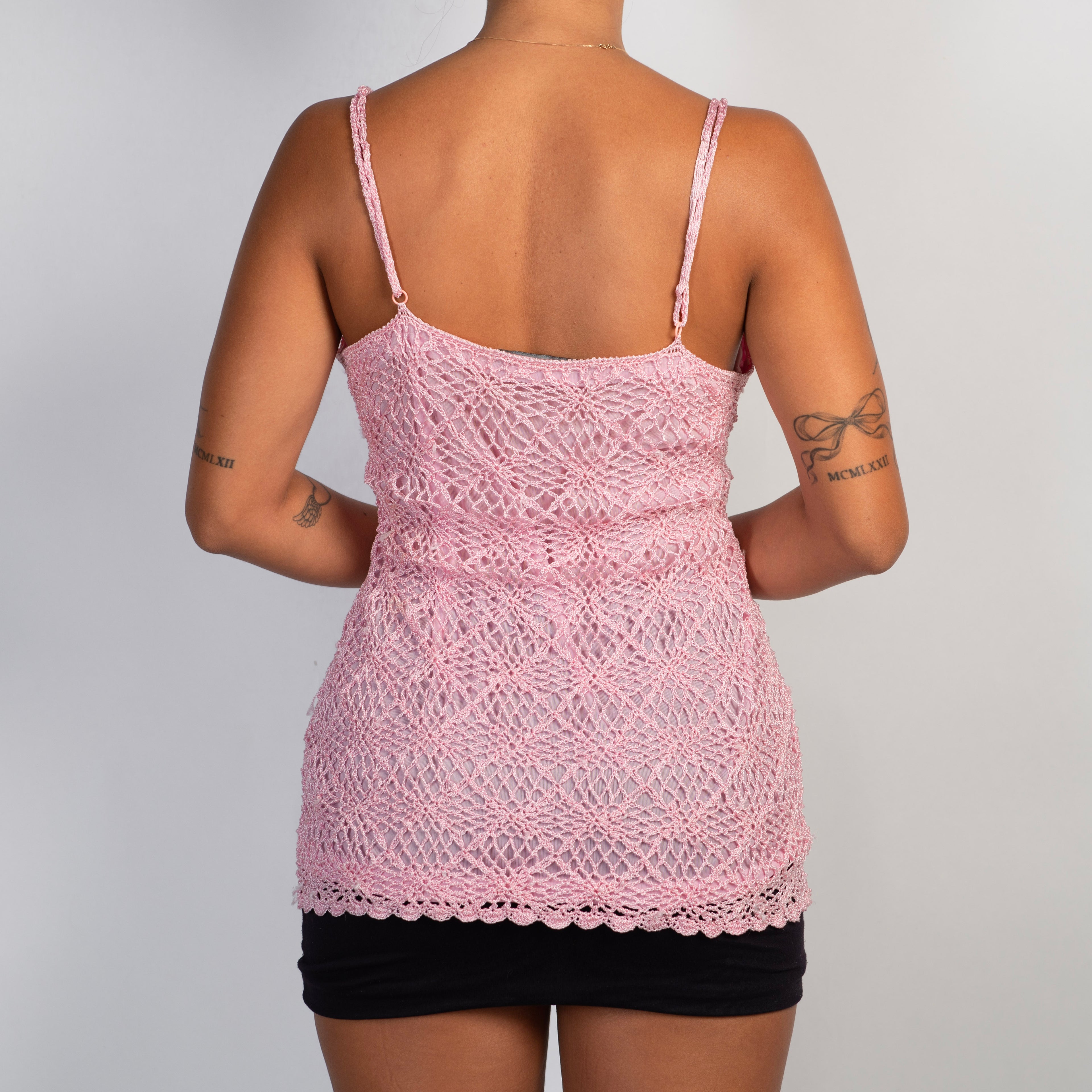 PINK CROCHET TOP