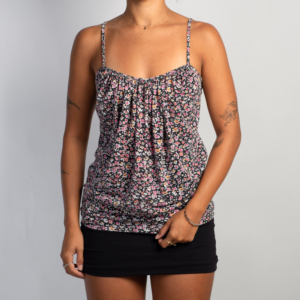 FLORAL RUCHED CAMISOLE