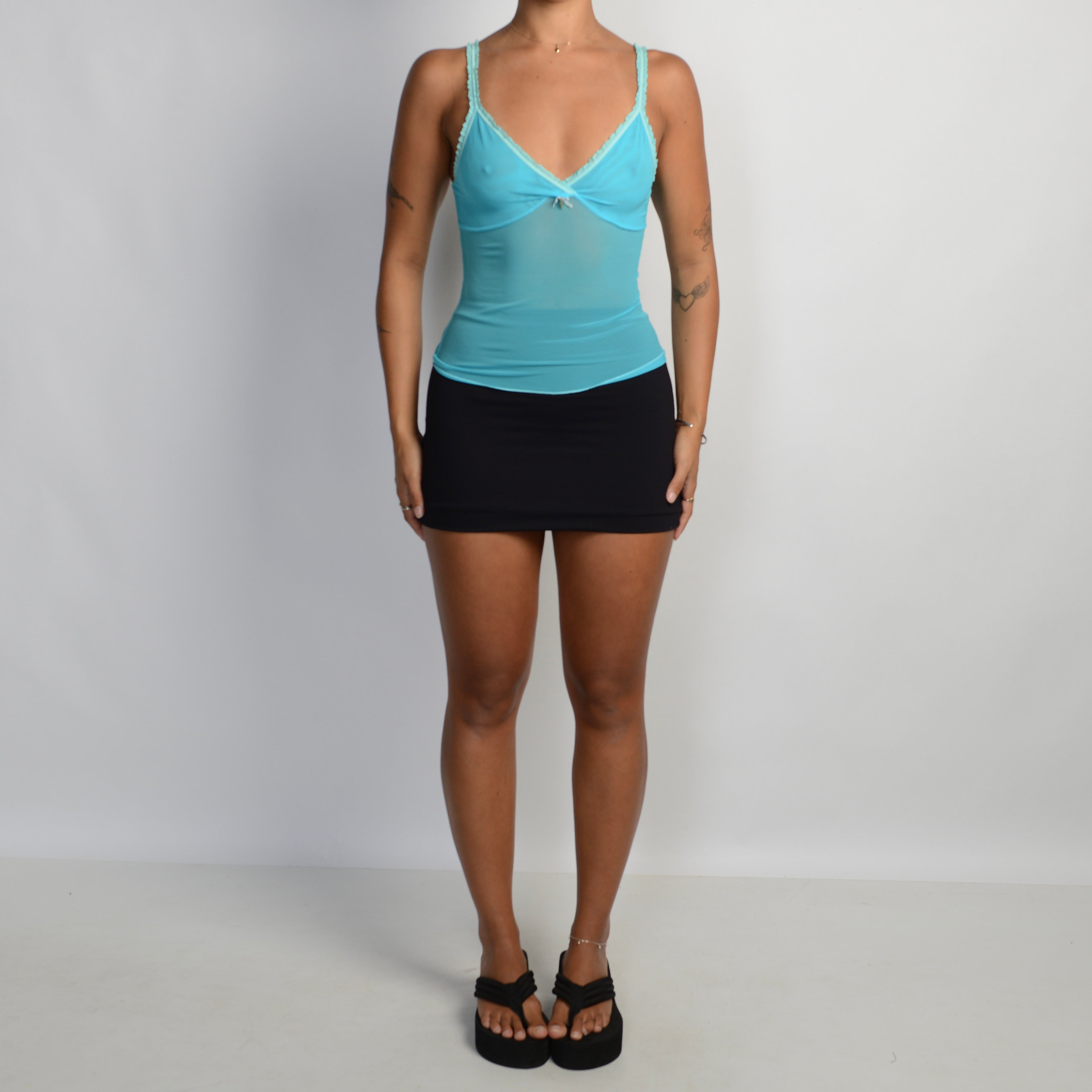 BLUE MESH CAMISOLE