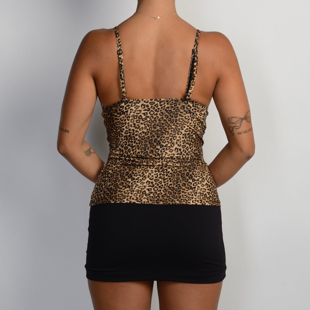 LEOPARD PRINT TANKINI TOP