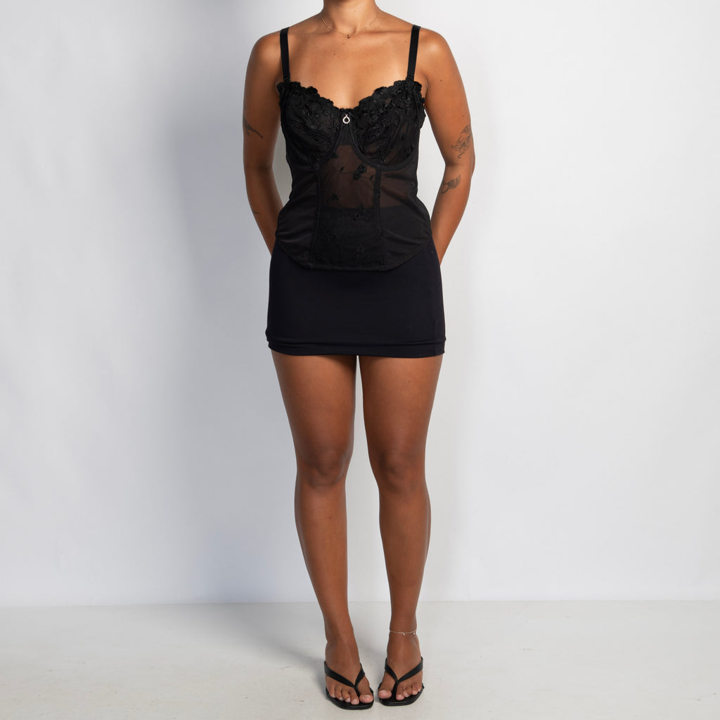 BLACK MESH BUSTIER