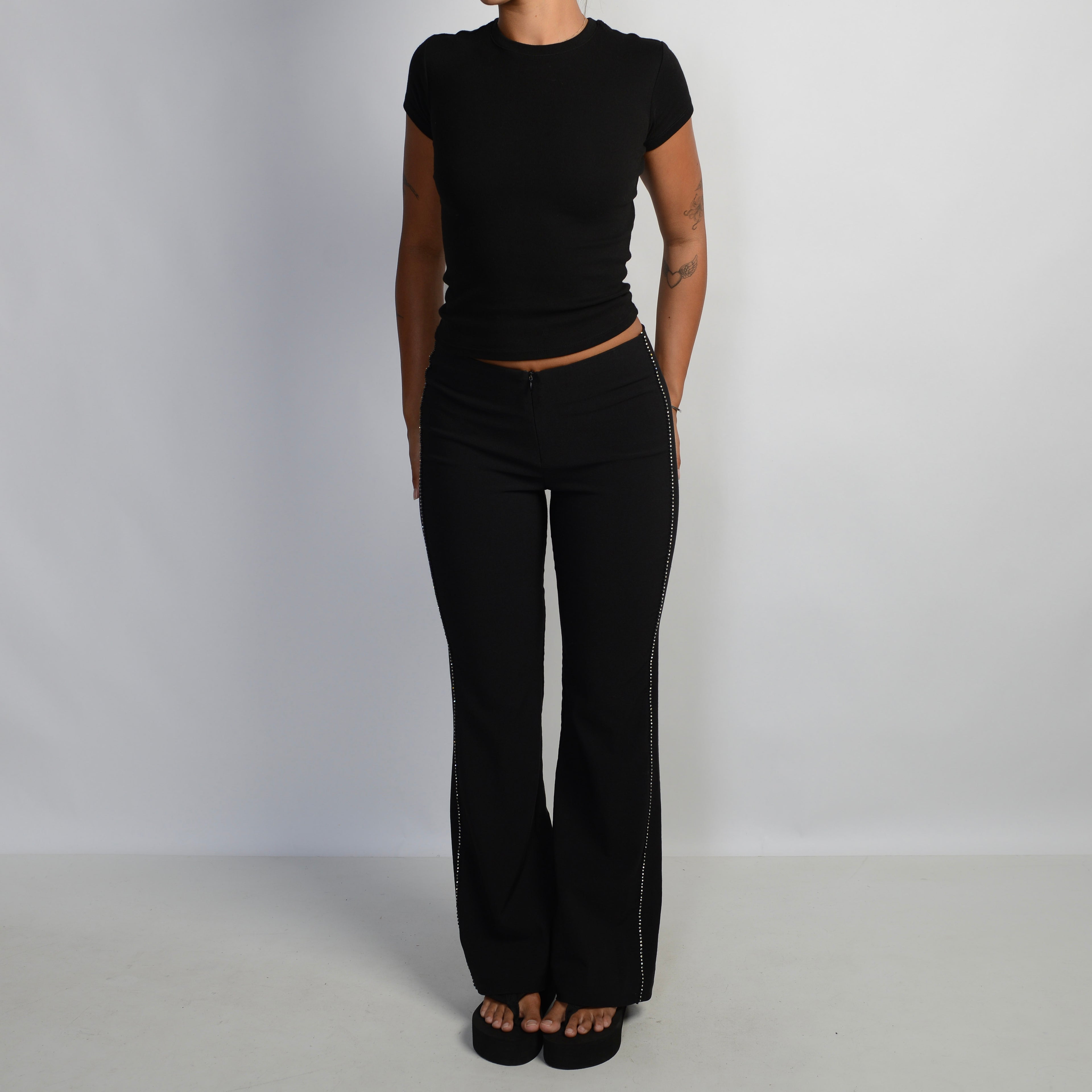 DIAMANTE BOOTCUT PANTS