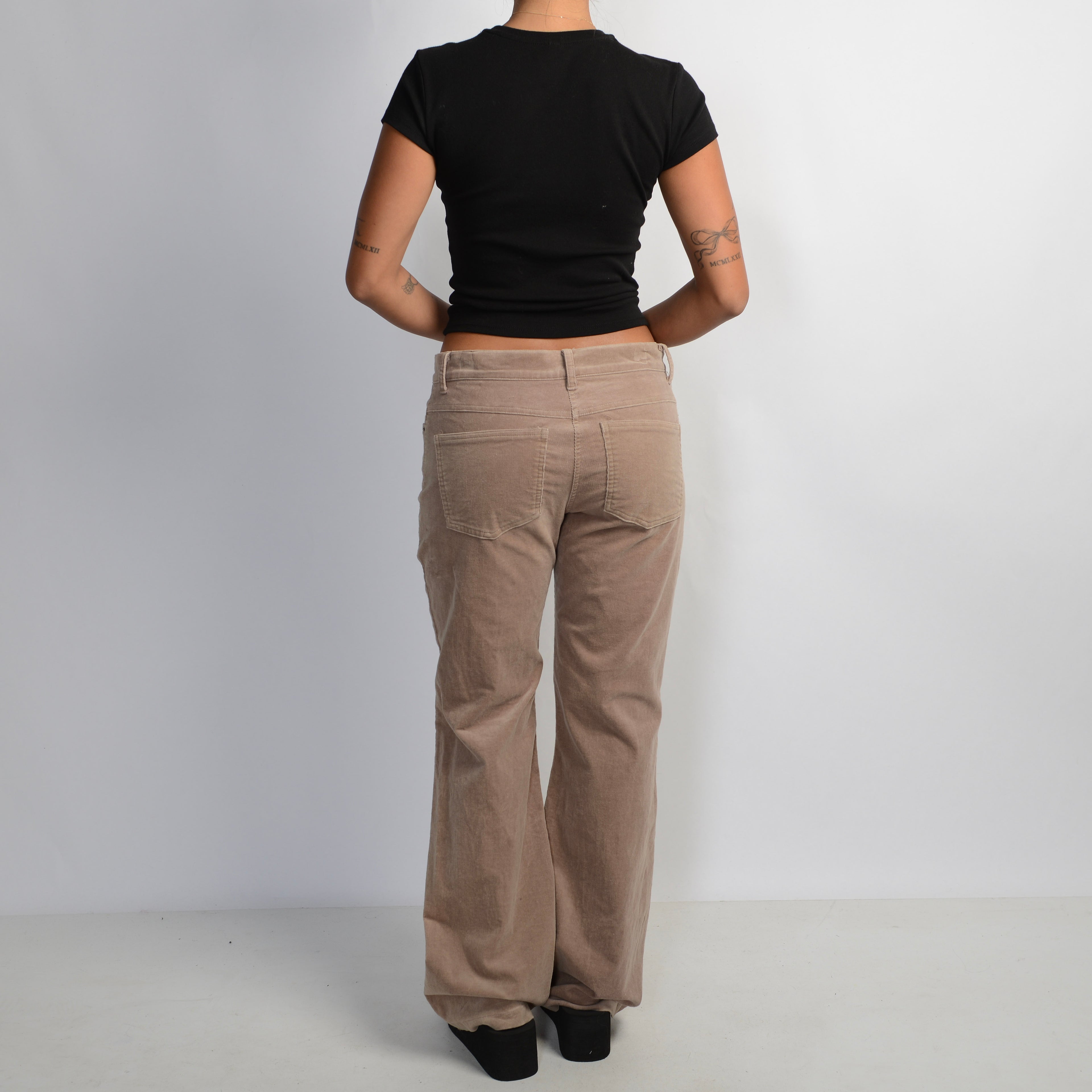TAN MICRO CORDUROY PANTS