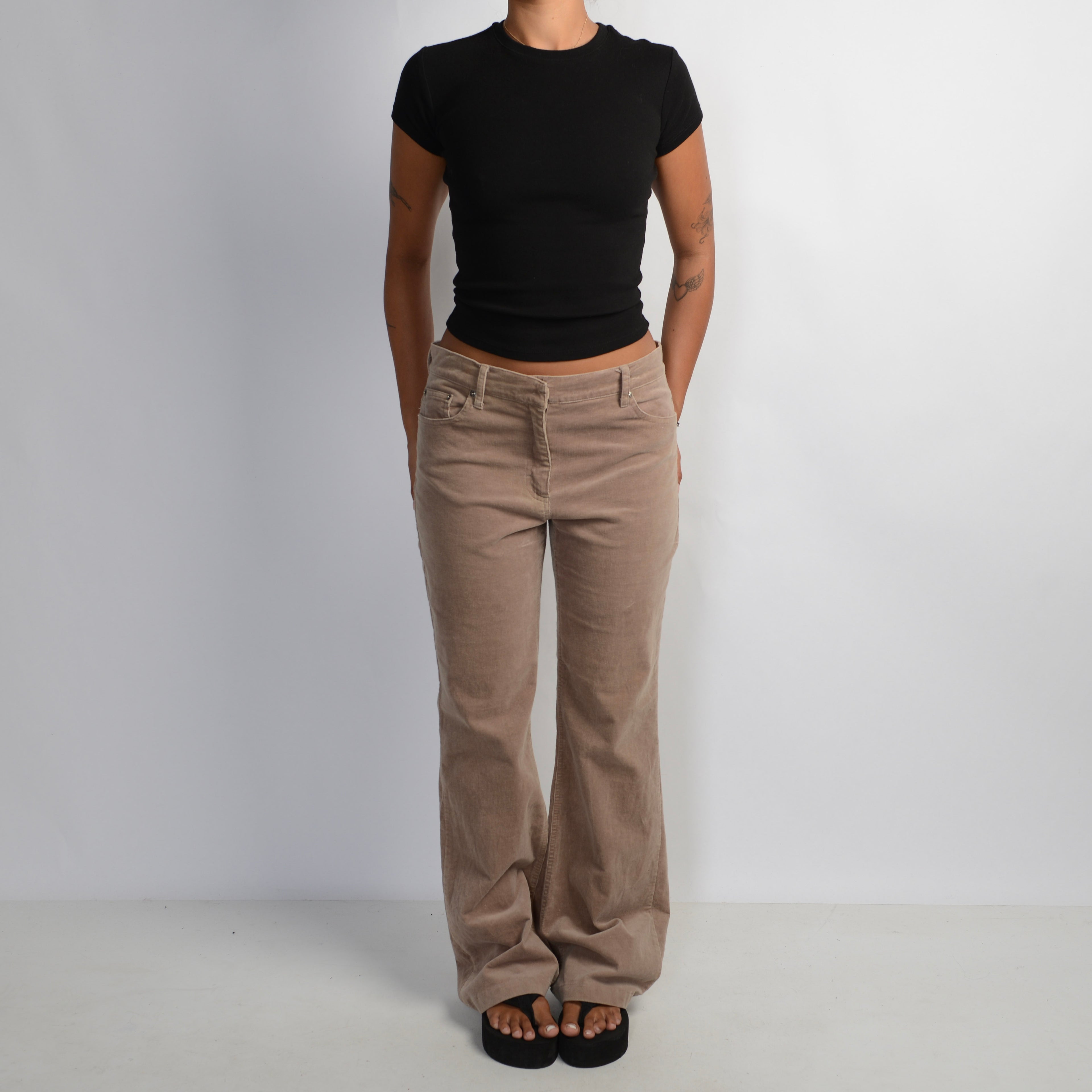 TAN MICRO CORDUROY PANTS
