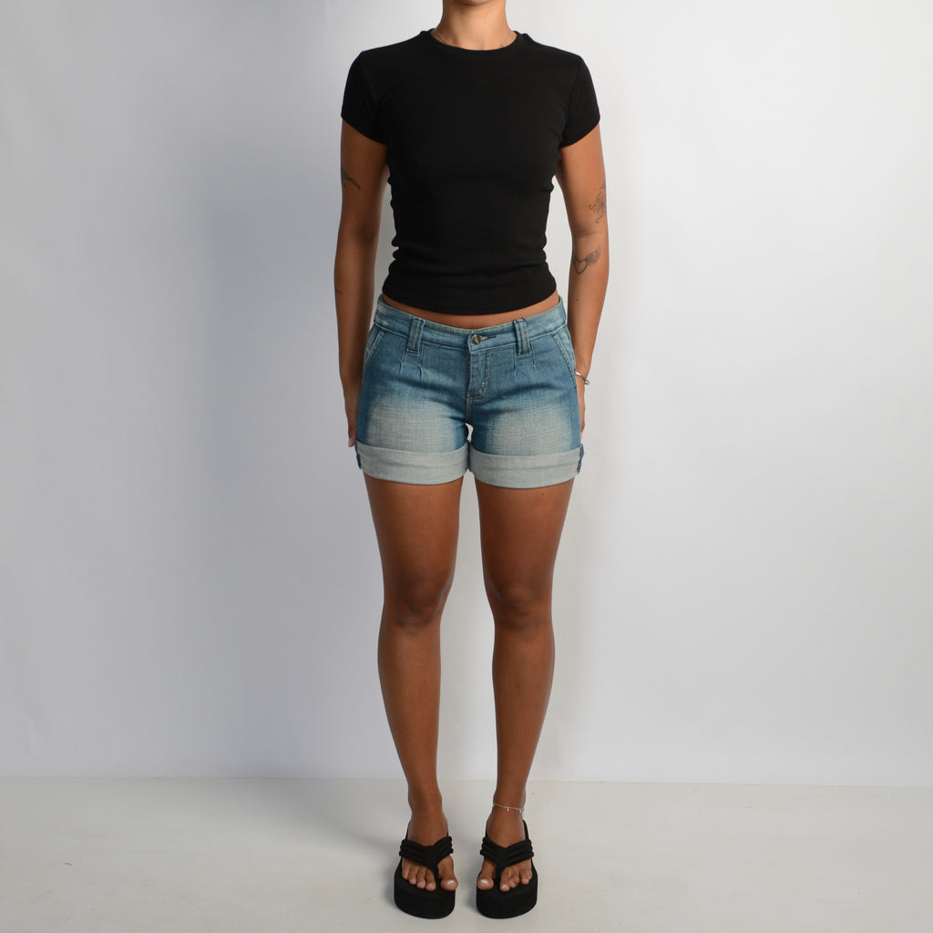 DENIM CUFF SHORTS