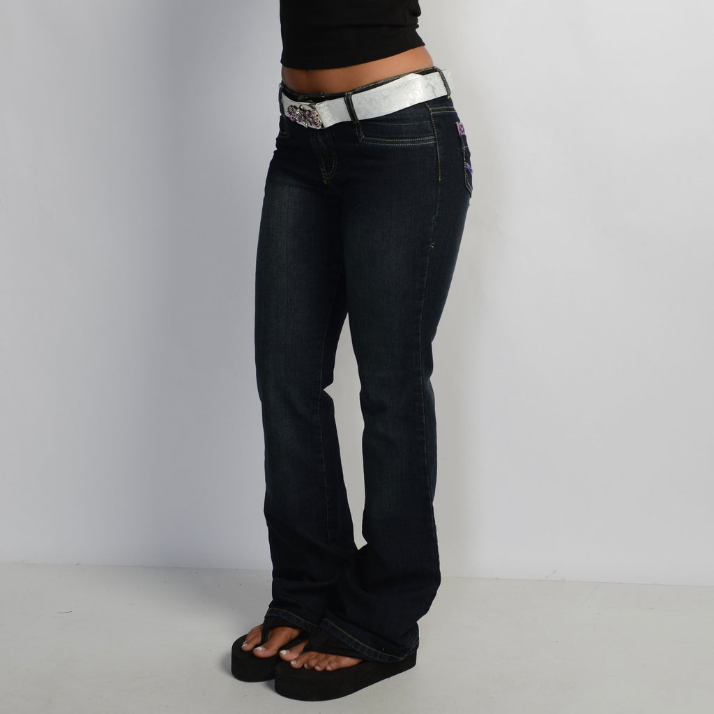 DARK WASH BOOTCUT JEANS