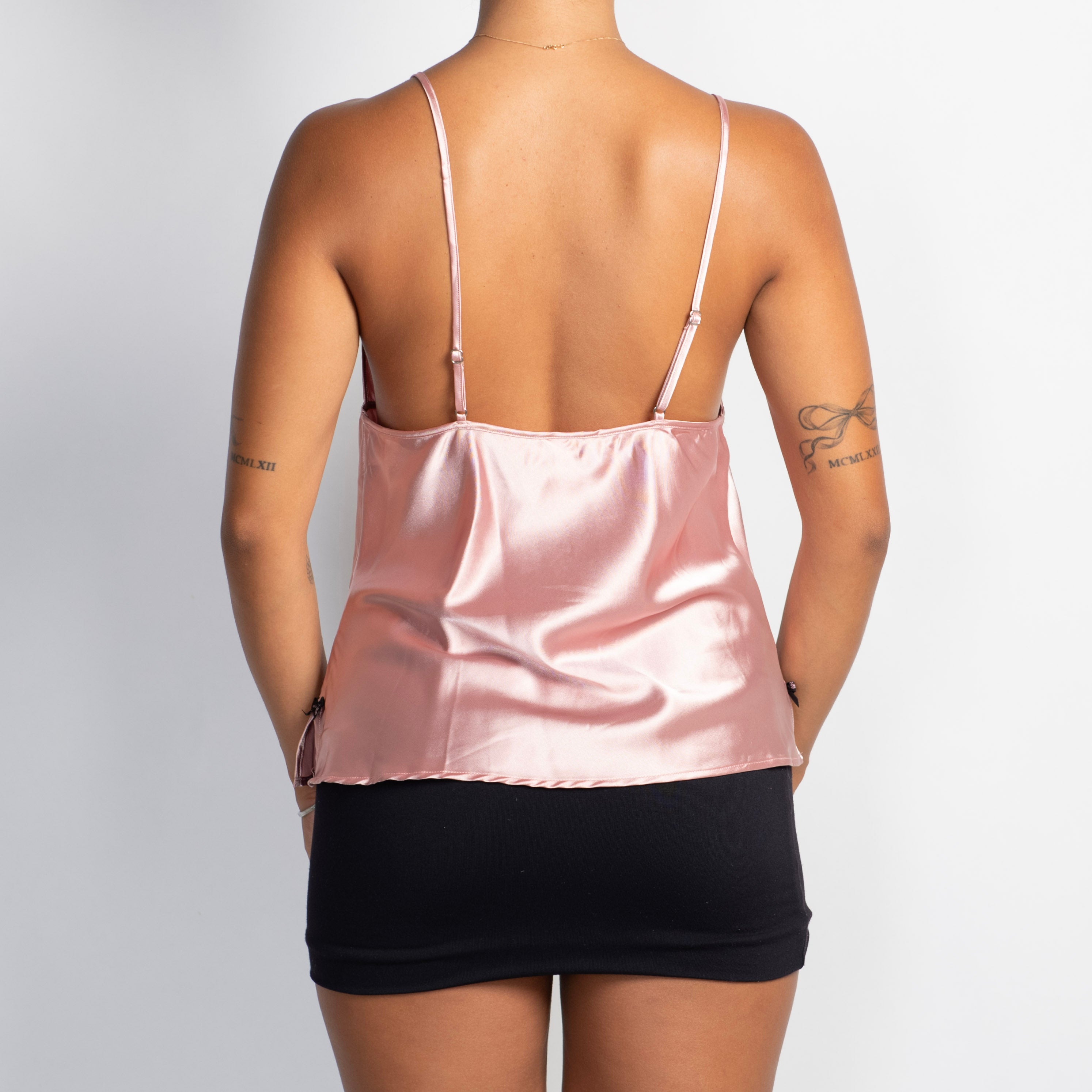 PINK SATIN CAMISOLE