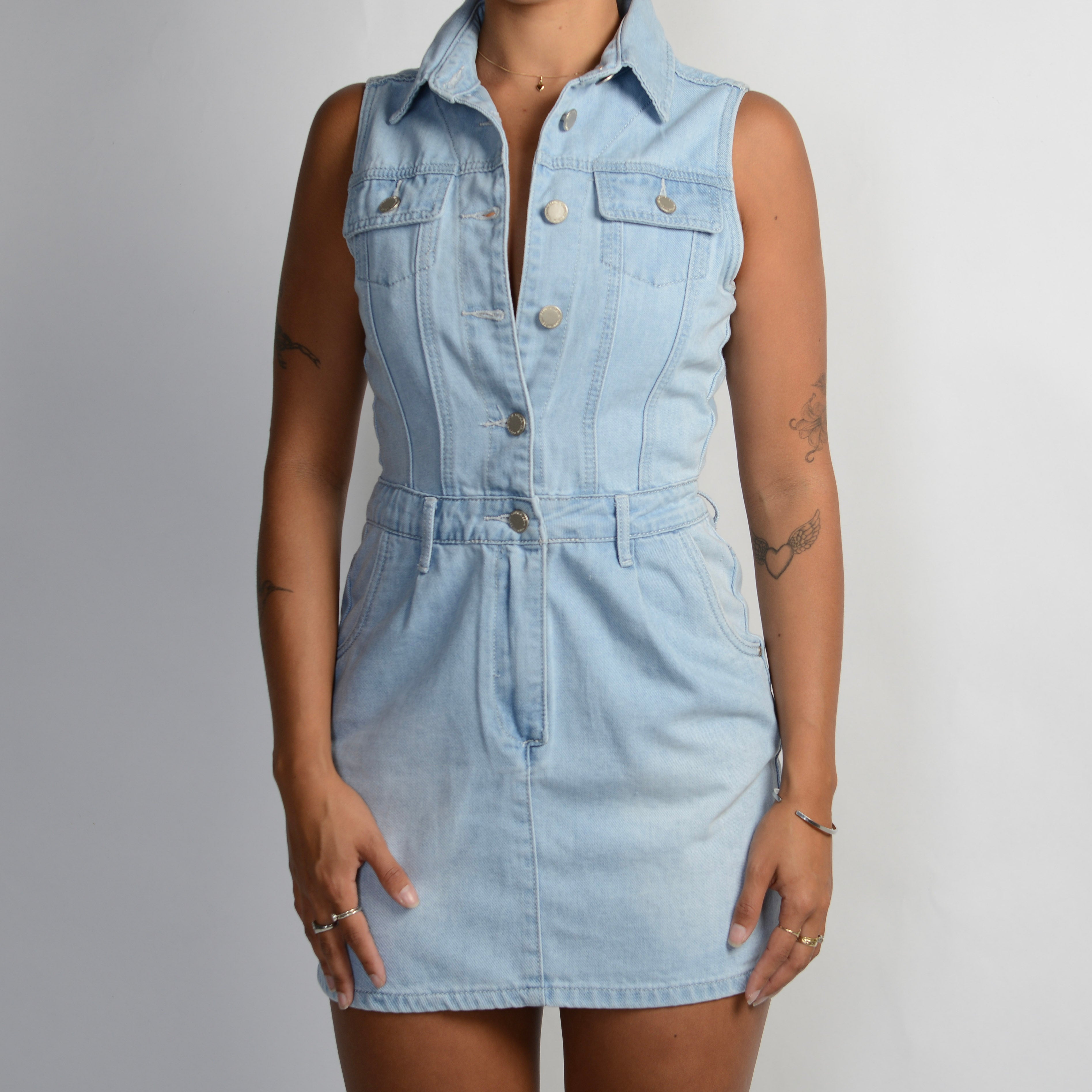 DENIM MINI DRESS