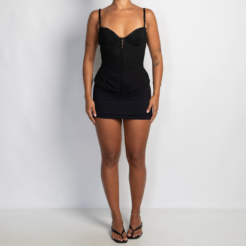 BLACK MESH BUSTIER