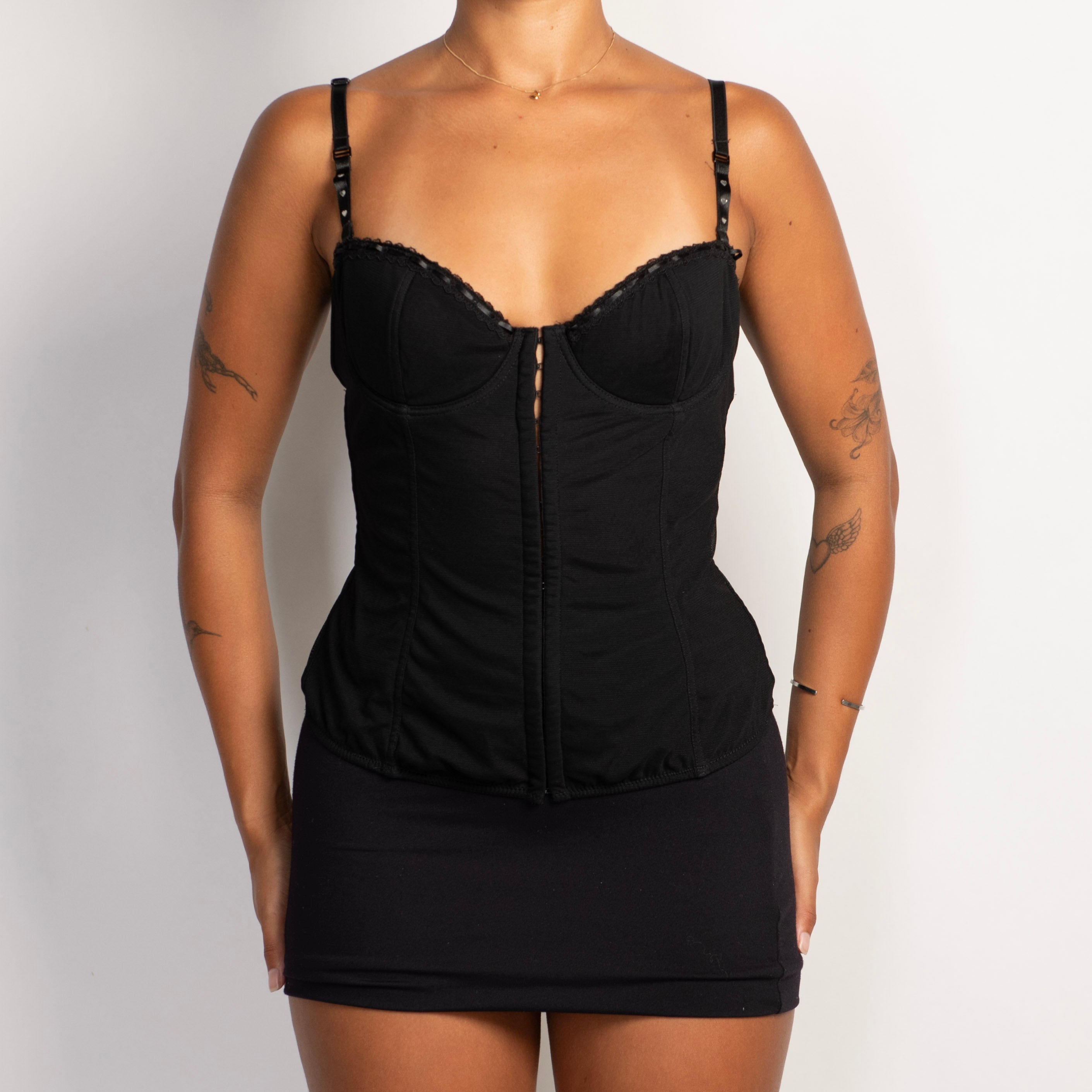 BLACK MESH BUSTIER