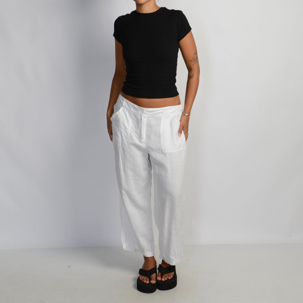 WHITE LINEN PANTS