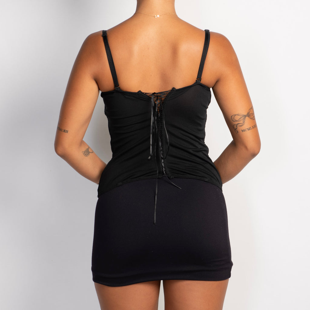 BLACK MESH BUSTIER
