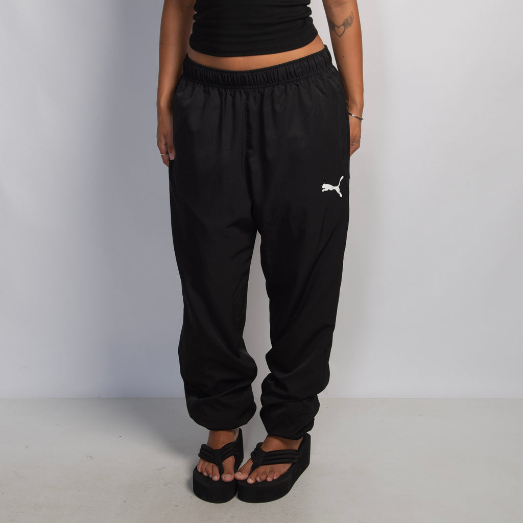 BLACK CUFF TRACK PANTS