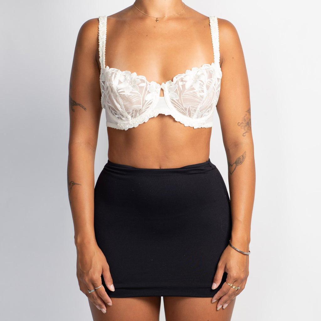 CREAM SOFT CUP LACE BRA
