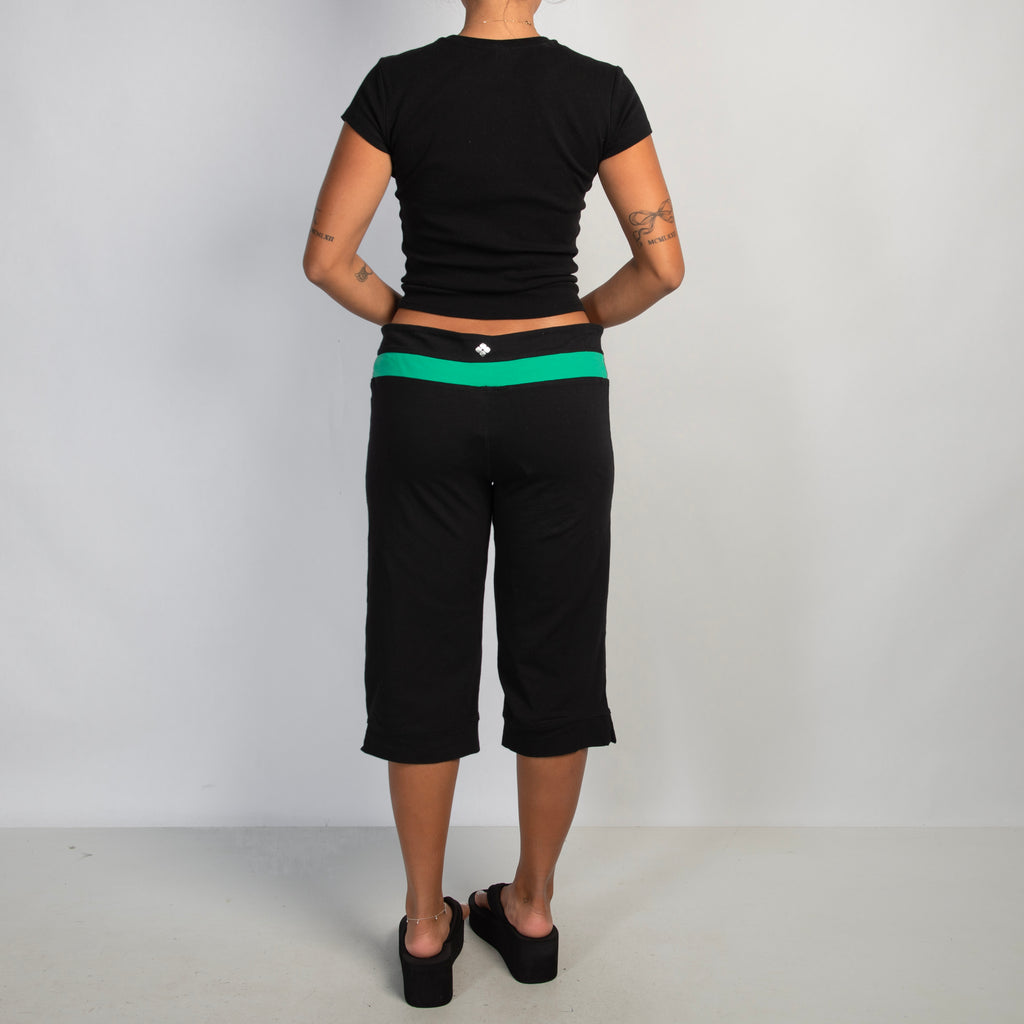 BLACK CROP LOUNGE PANTS