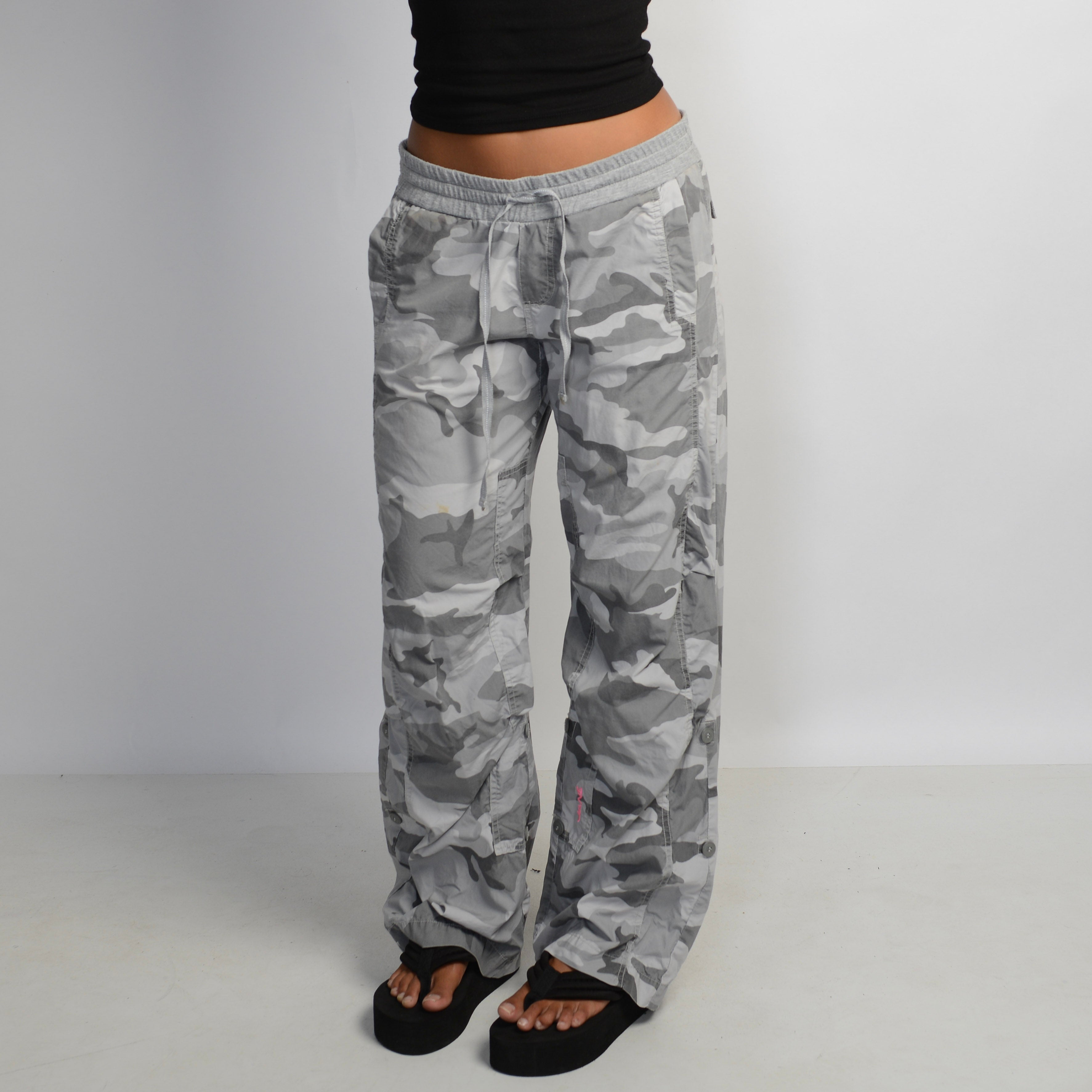 GREY CAMOUFLAGE CARGO PANTS