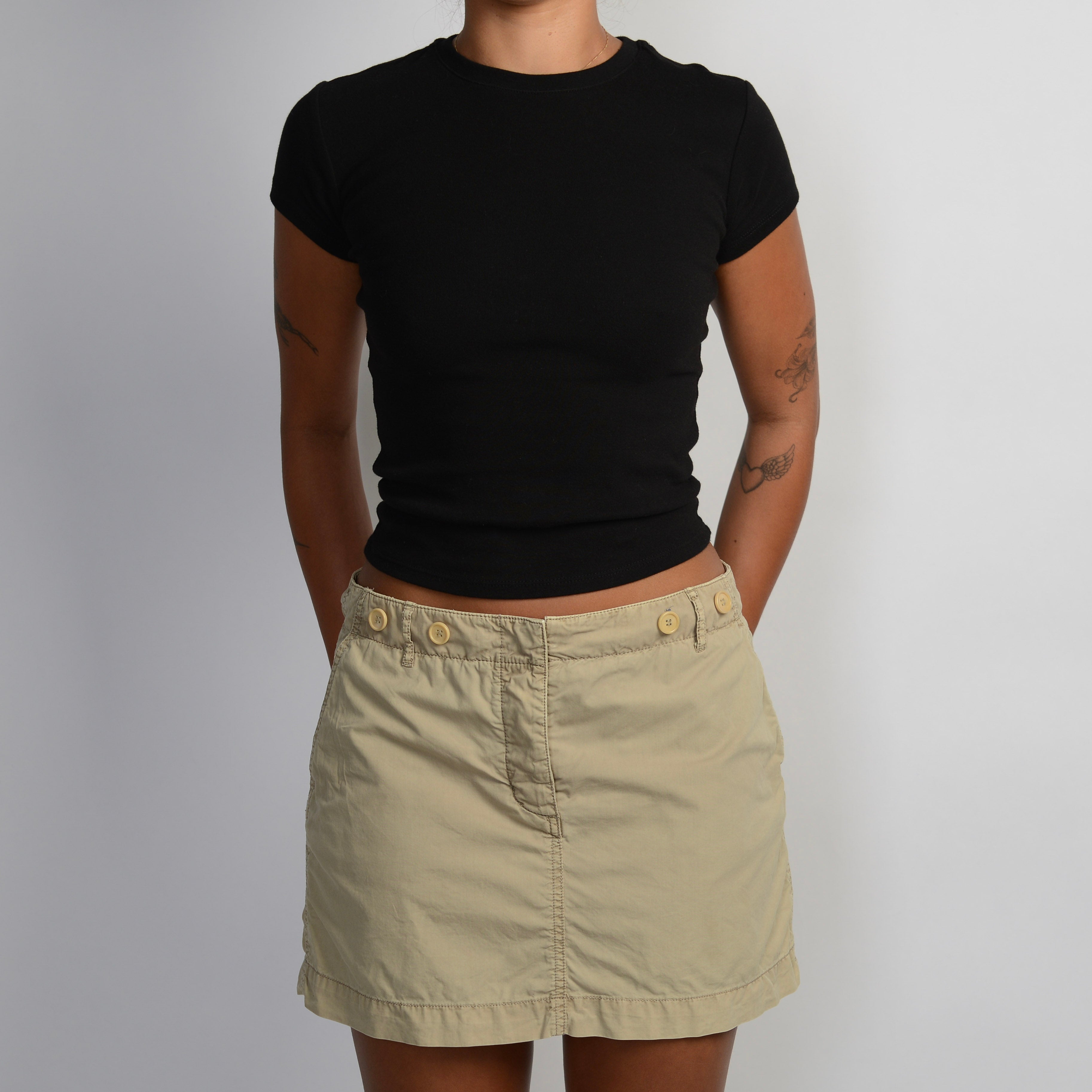 KHAKI BEIGE MINI SKIRT