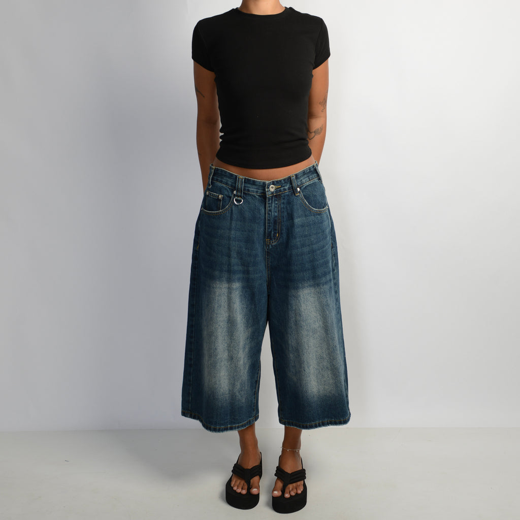 ULTRA WIDE LEG CROP JEANS