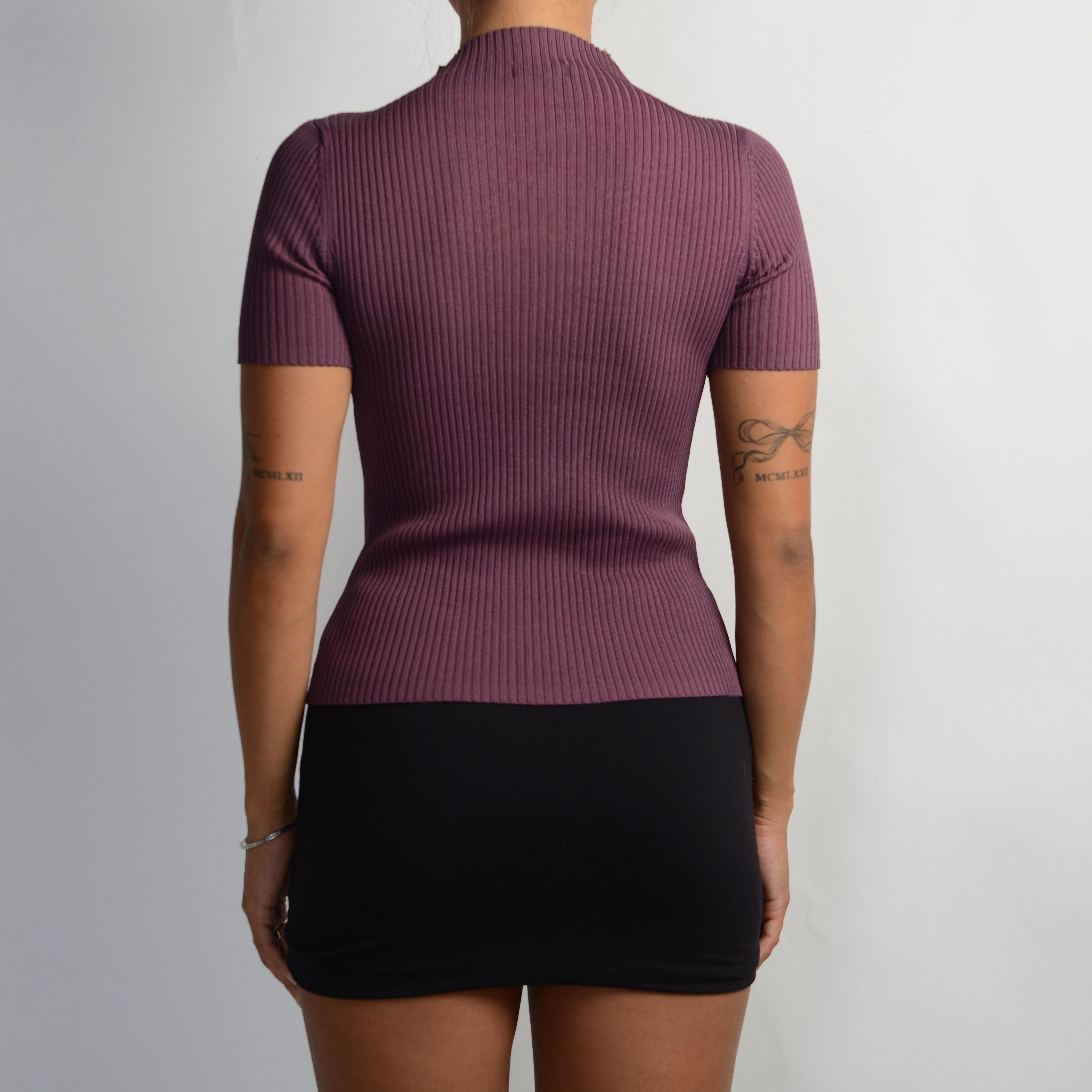 PURPLE MOCKNECK TOP