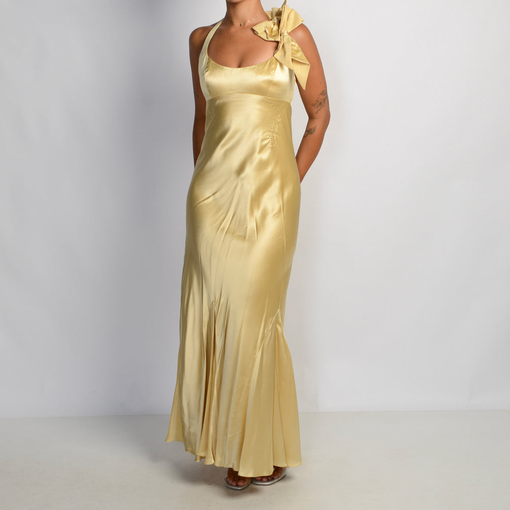 GOLD SILK GOWN