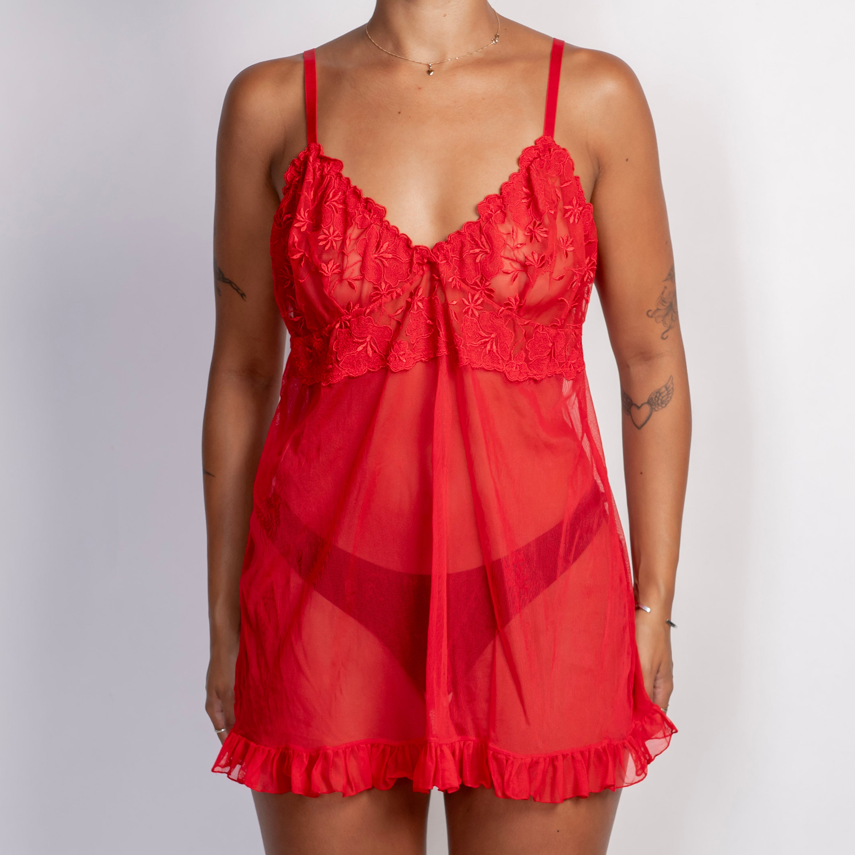 RED SHEER BABYDOLL BEAN BY JESS RED SHEER BABYDOLL BEAN BY JESS