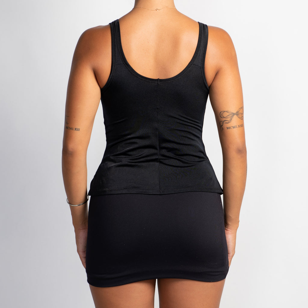 BLACK STRETCH TANK TOP