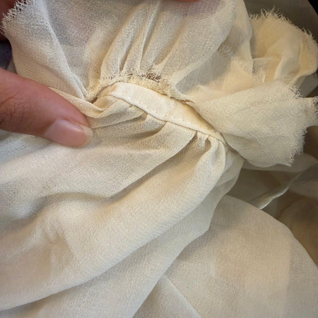 CREAM RUFFLE BLOUSE