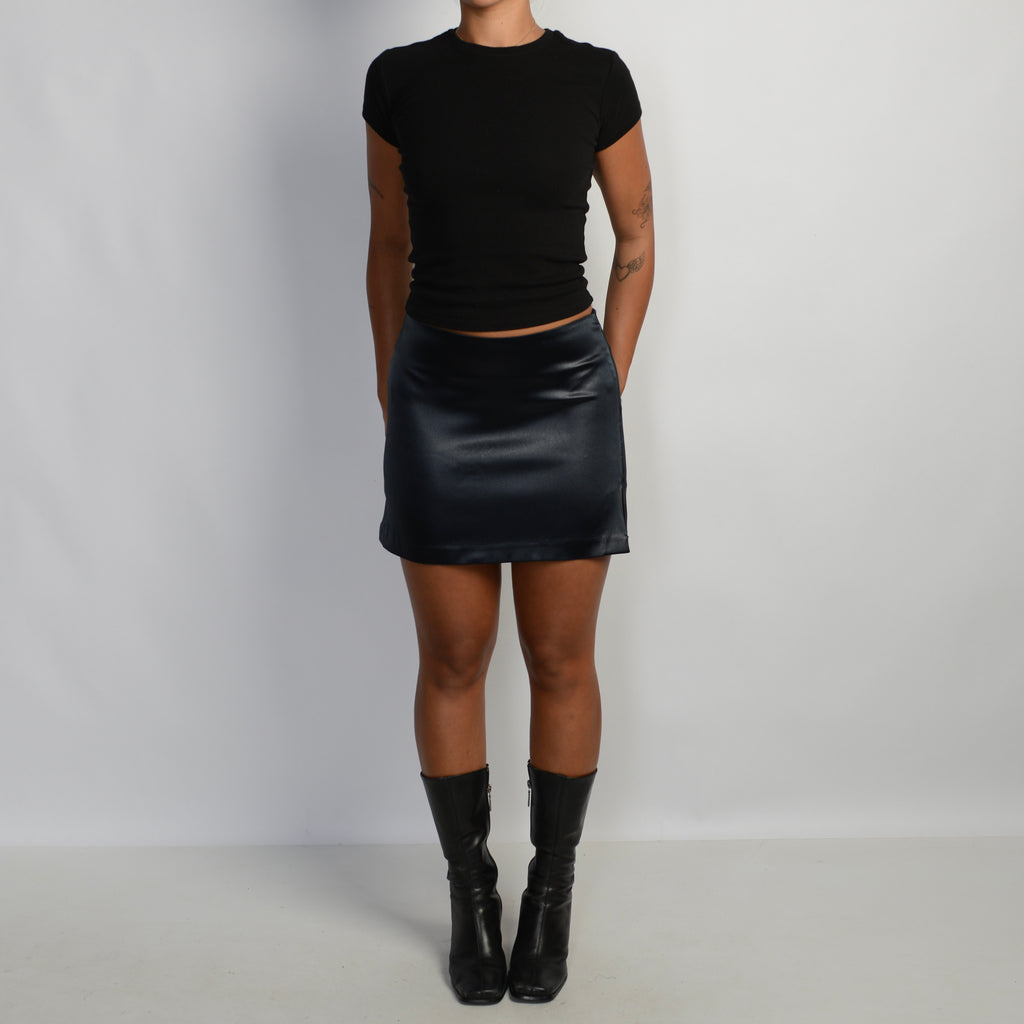 METALLIC STRETCH MINI SKIRT