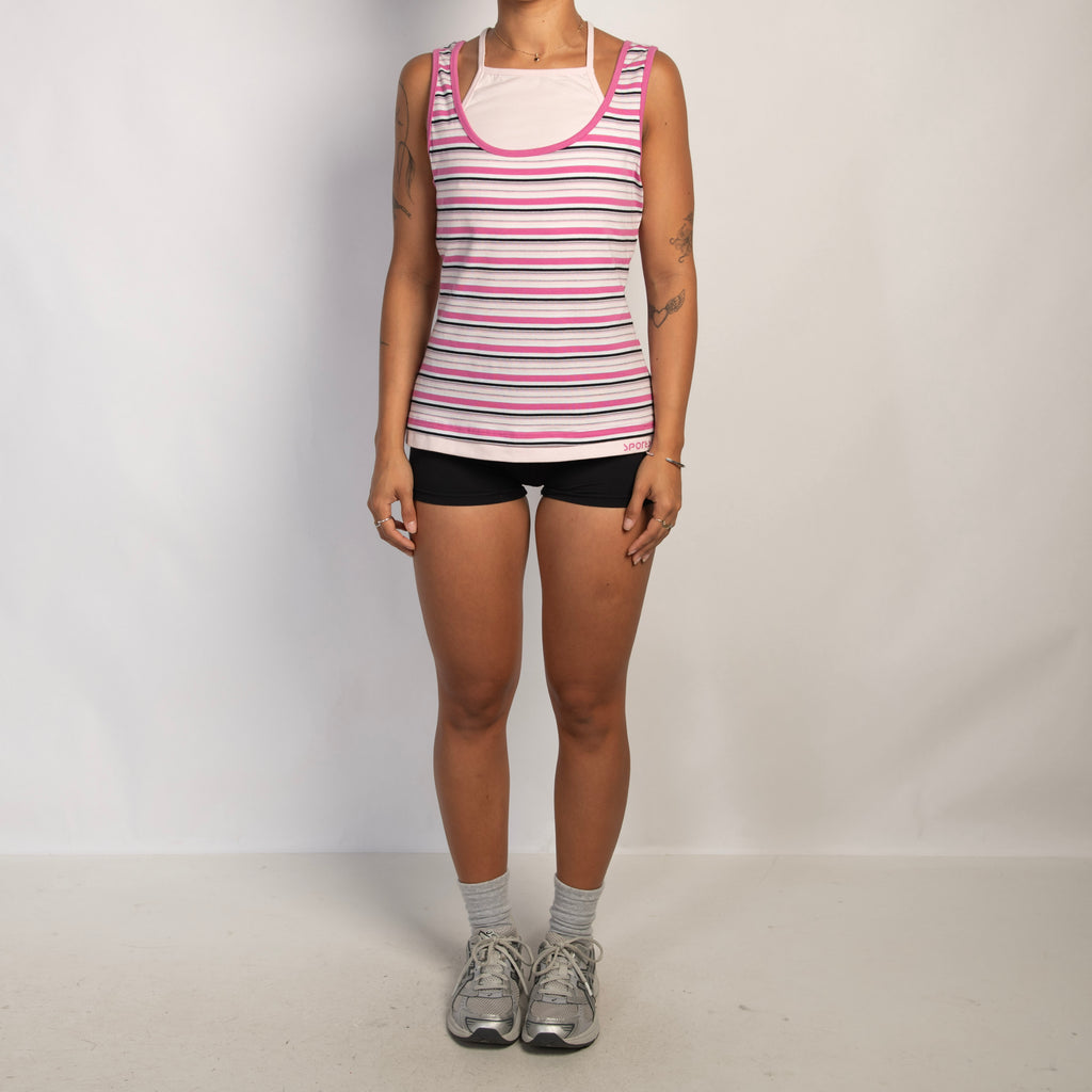 PINK STRIPE TANK TOP