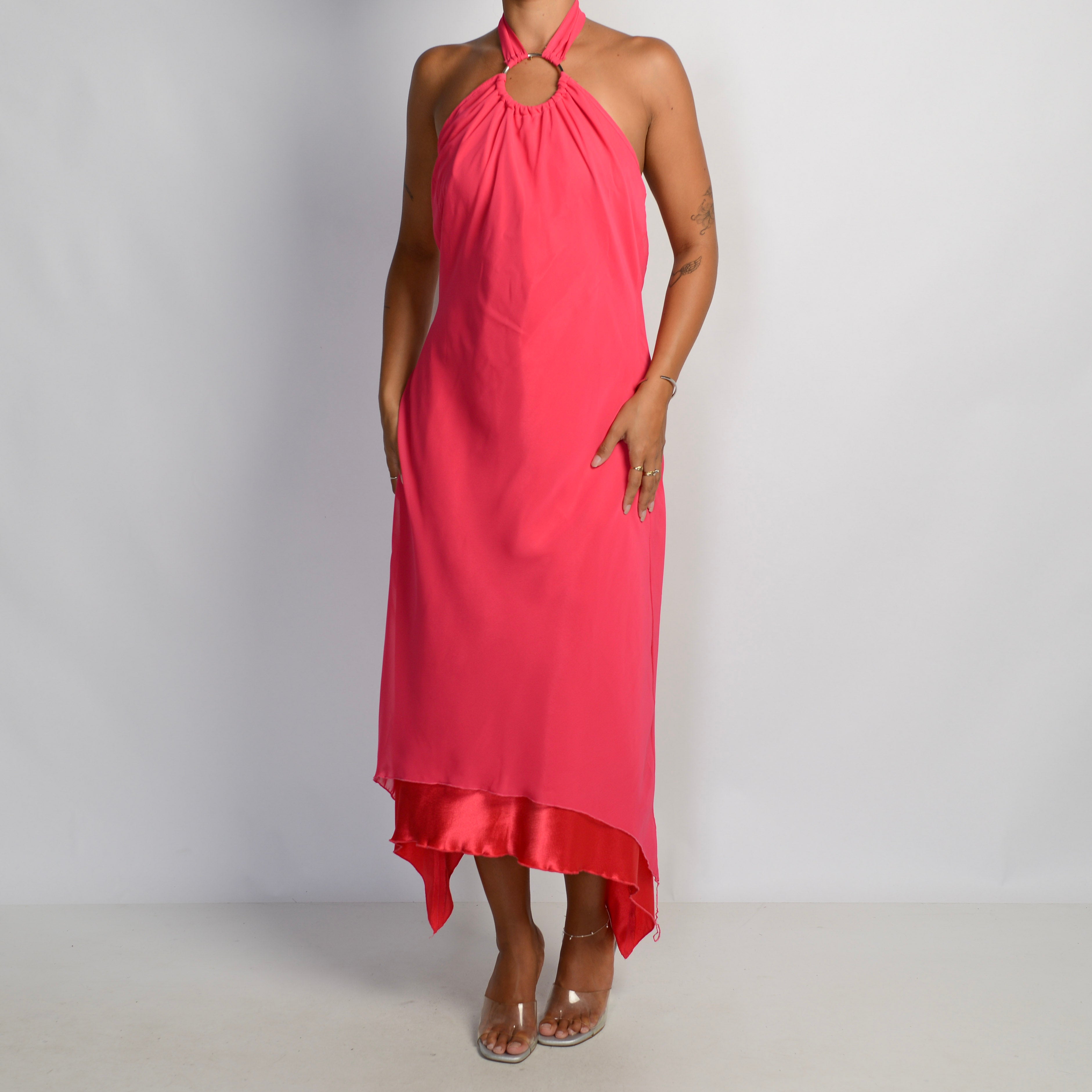 HOT PINK O RING DRESS