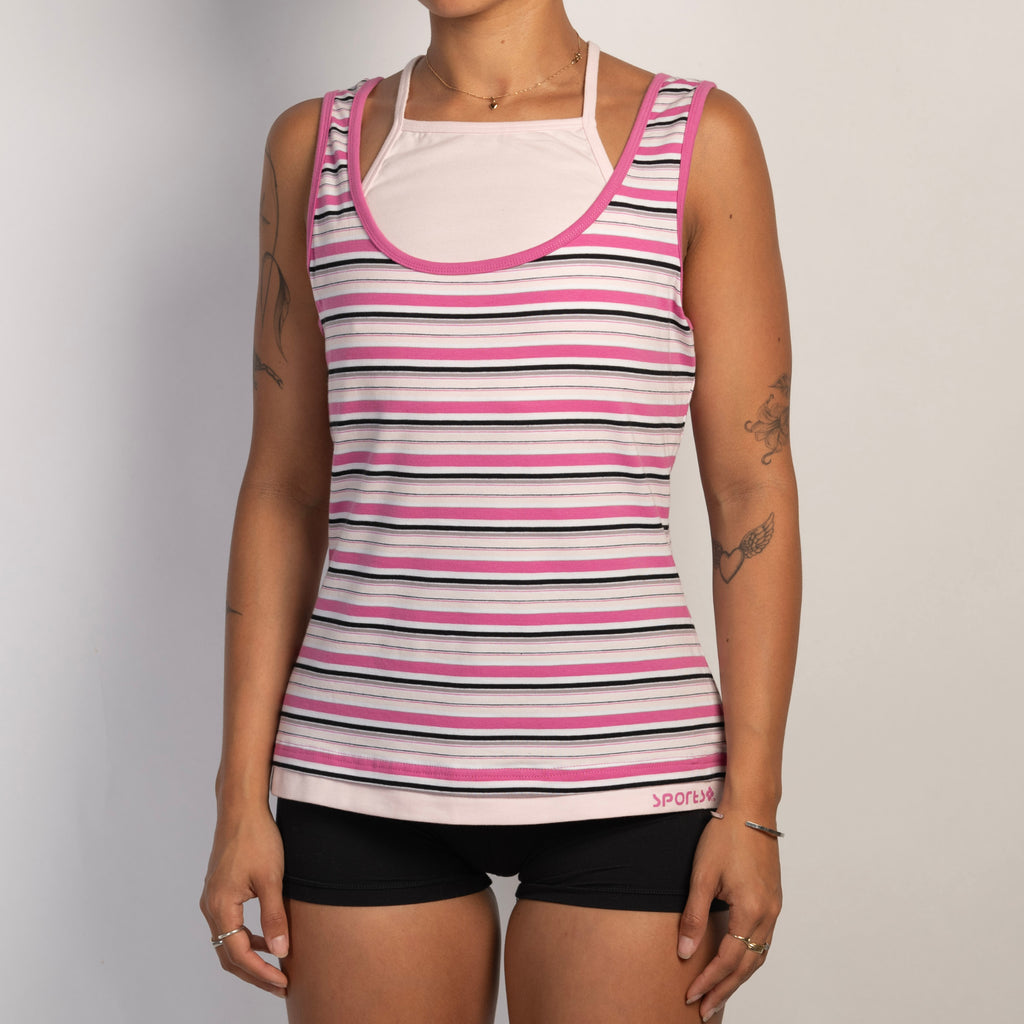 PINK STRIPE TANK TOP