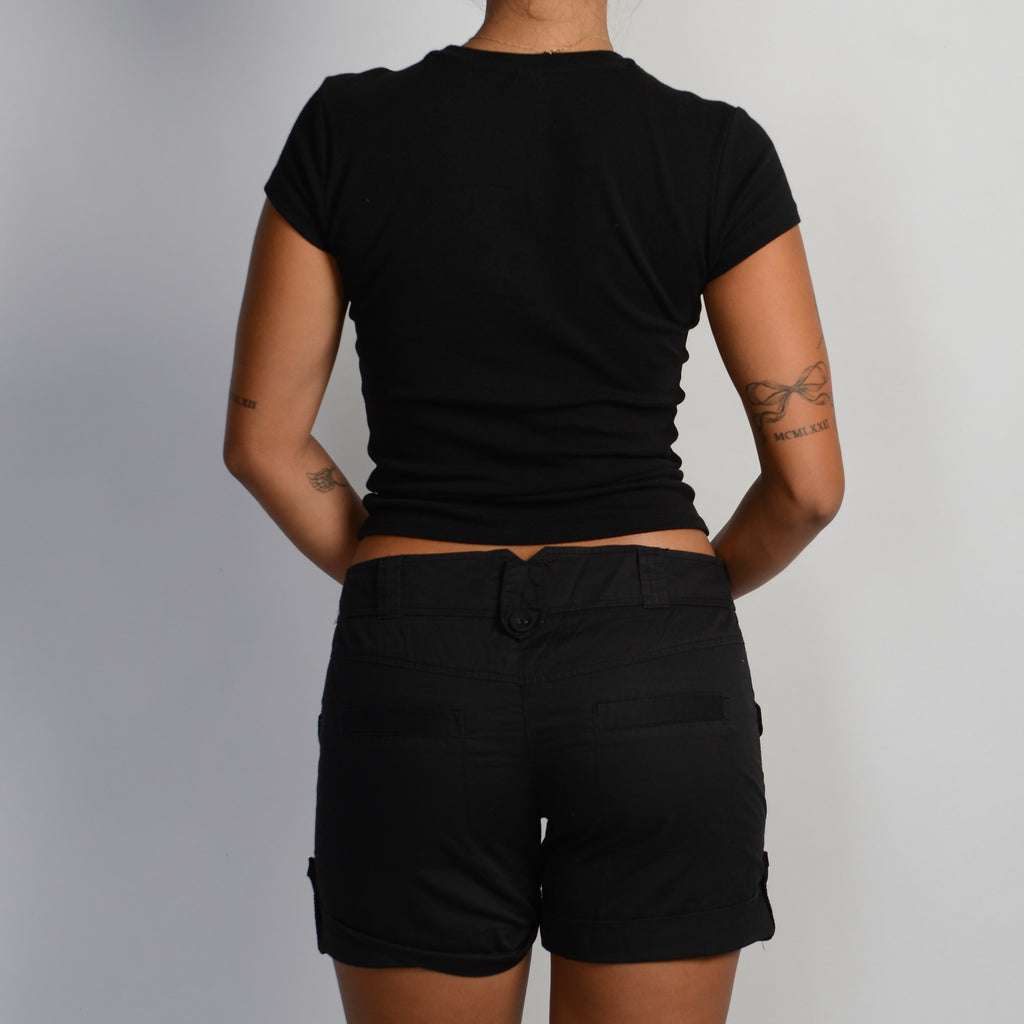 BLACK COTTON SHORTS