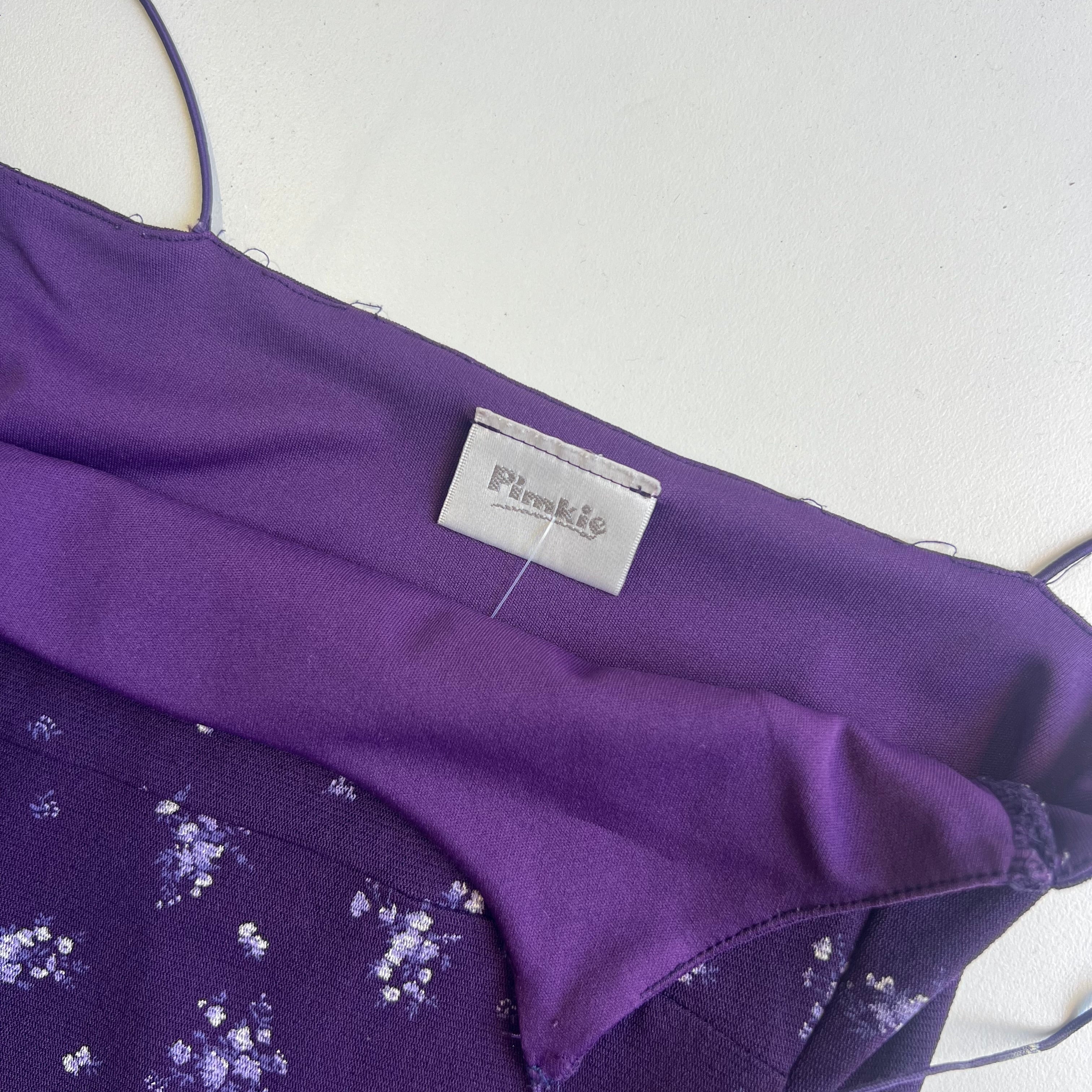 PURPLE FLORAL MINI DRESS