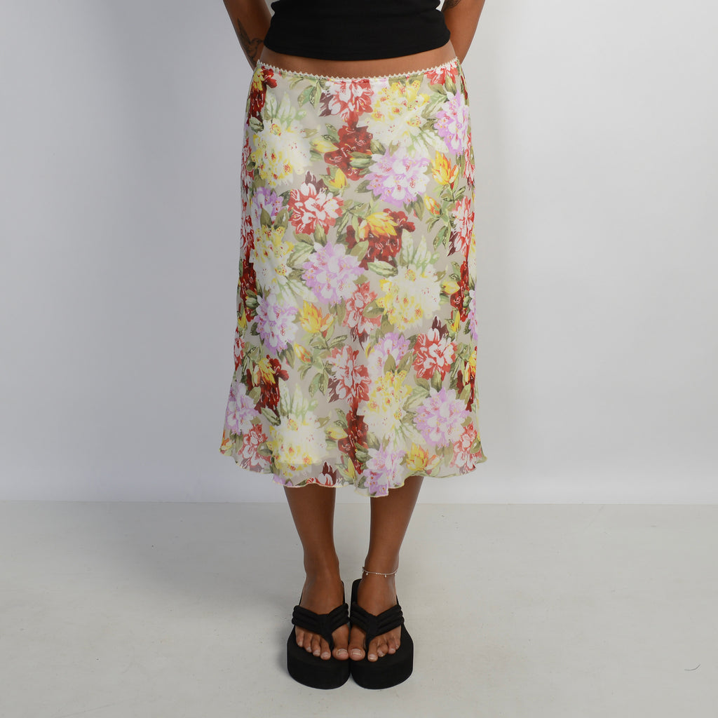 FLORAL MIDI SKIRT