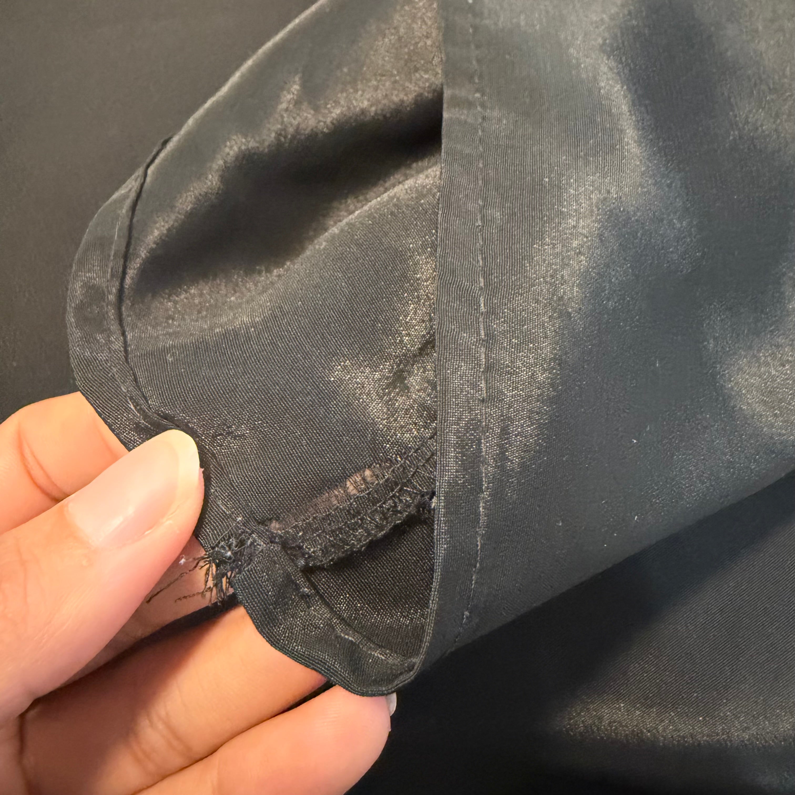 BLACK SATIN CAMISOLE