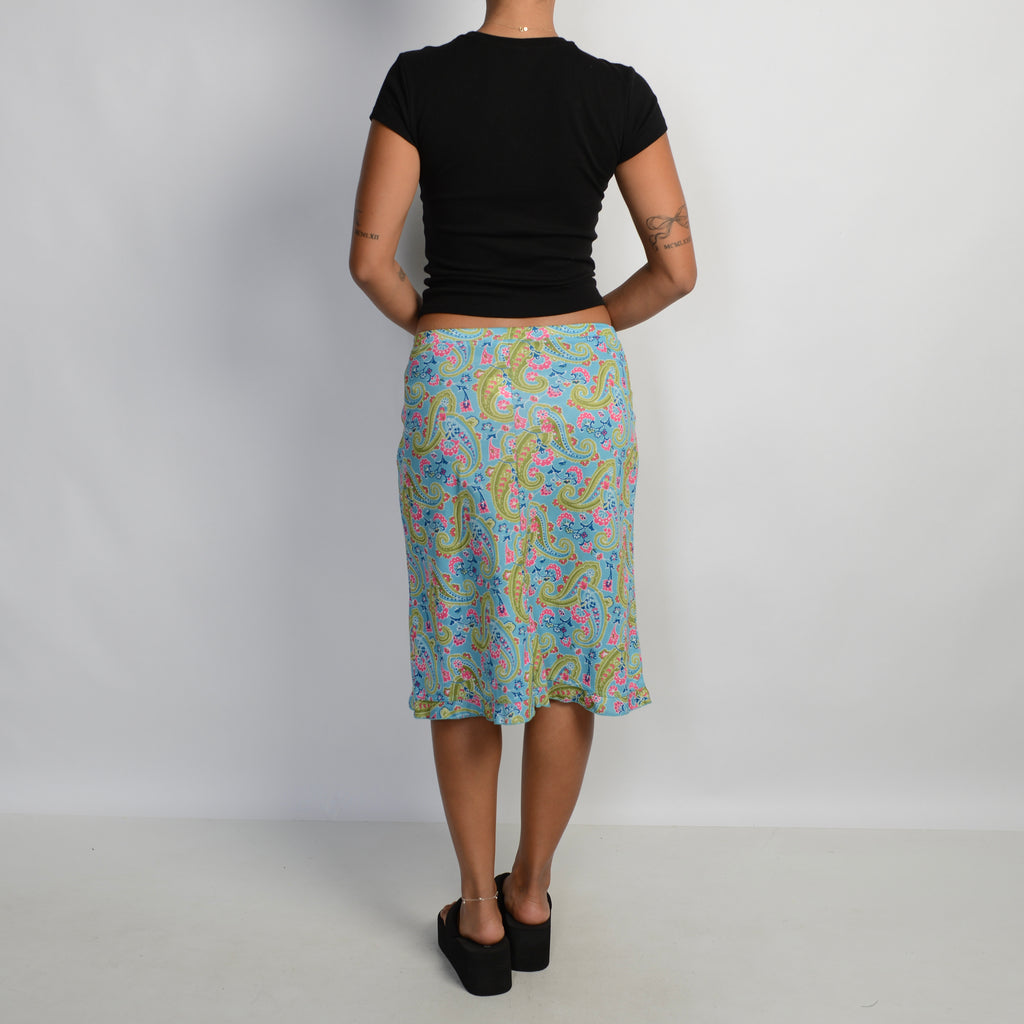 PAISLEY MIDI SKIRT