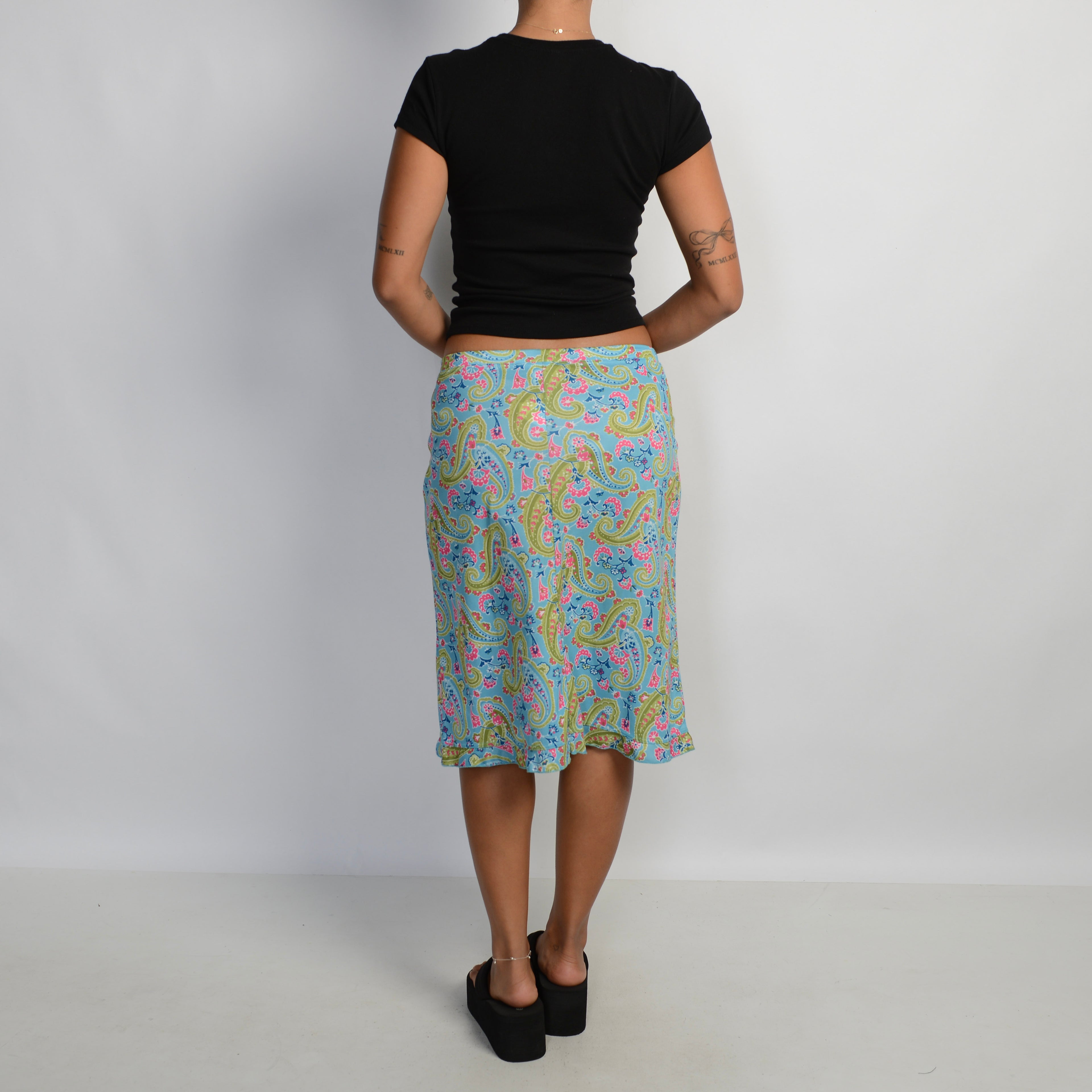 PAISLEY MIDI SKIRT