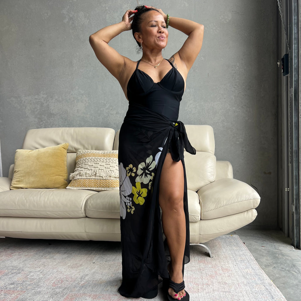 SHEER FLORAL SARONG