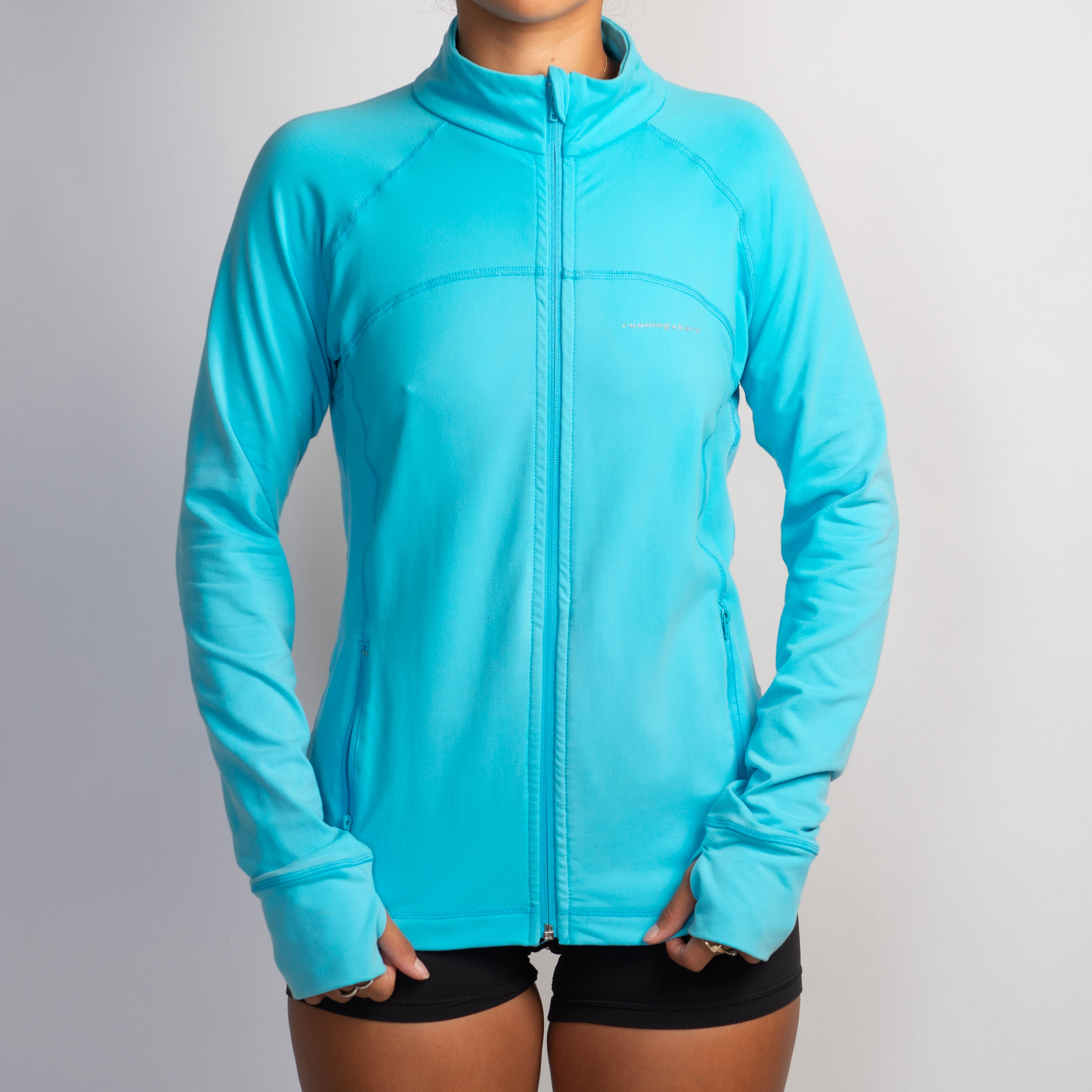 BLUE STRETCH ZIP JACKET