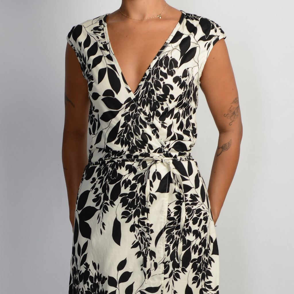 FLORAL WRAP DRESS