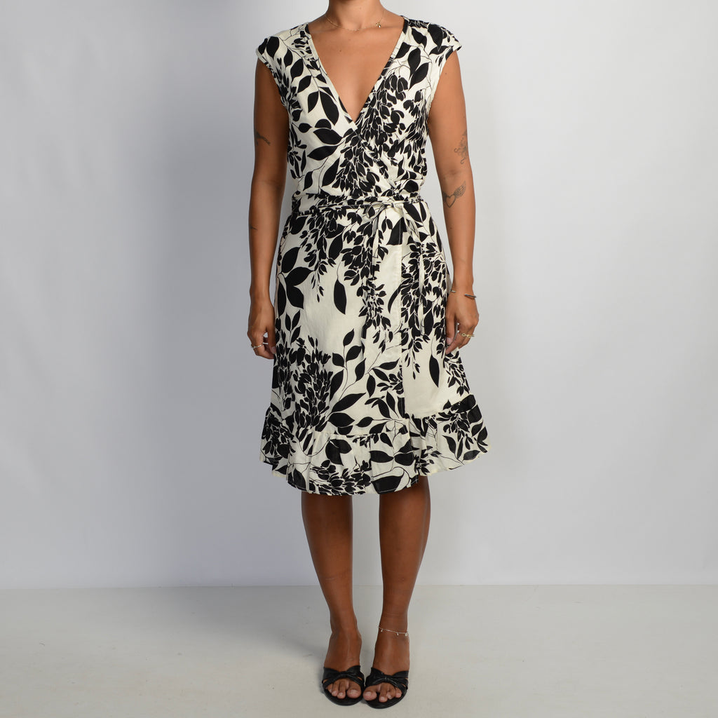 FLORAL WRAP DRESS