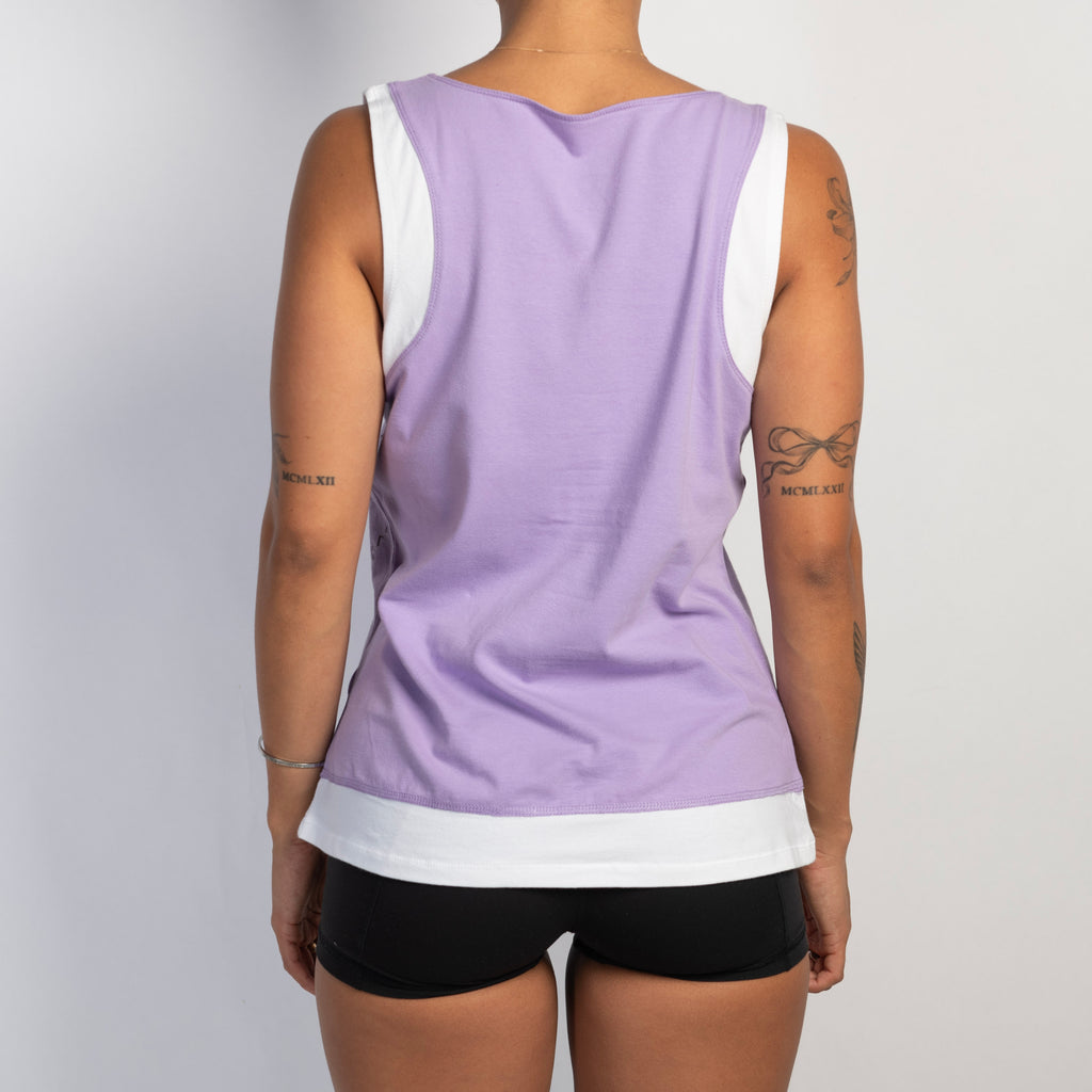 PURPLE COTTON TANK TOP
