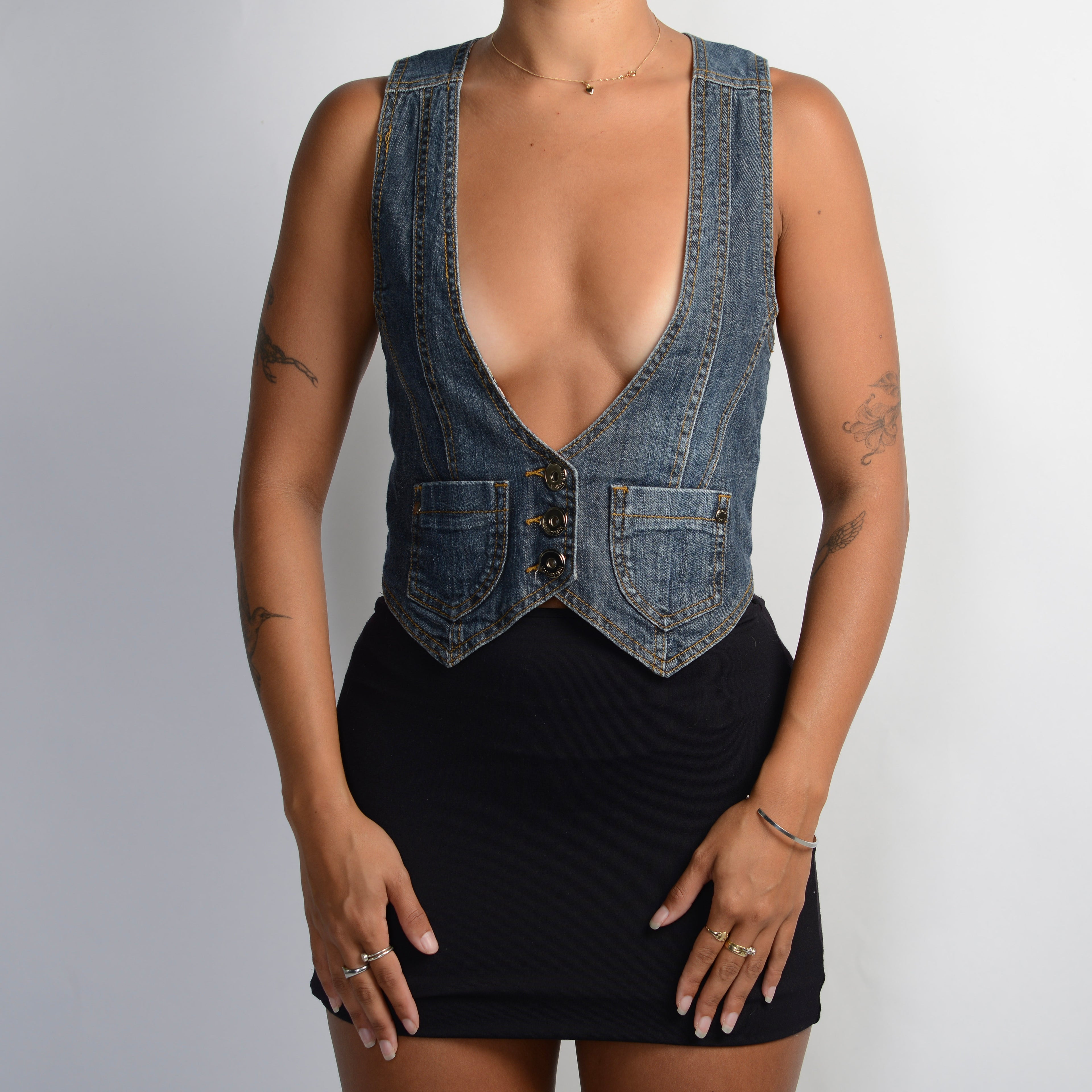 DENIM WAISTCOAT VEST